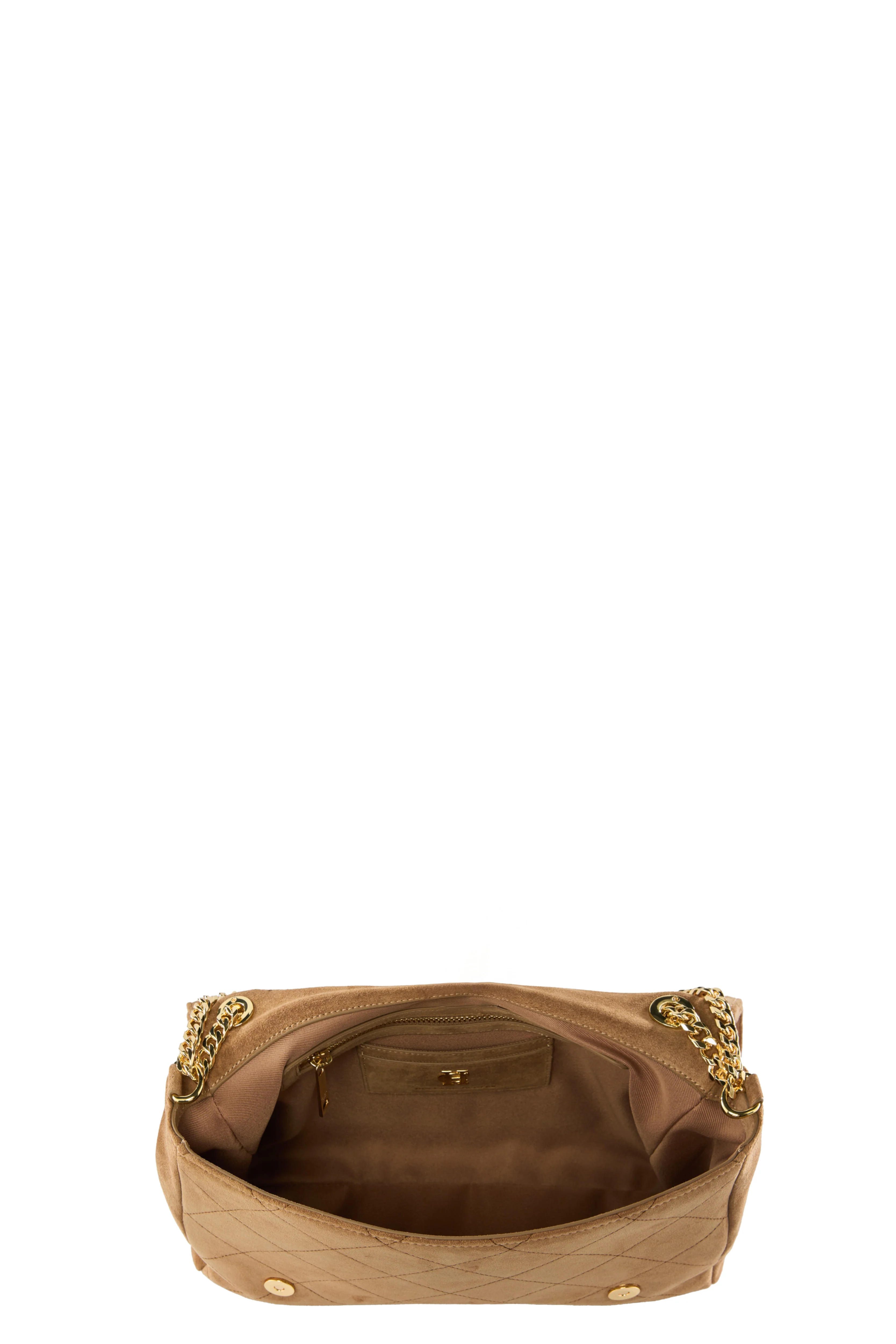 Milan Shoulder Bag (Light Tan Suede) - Image 8