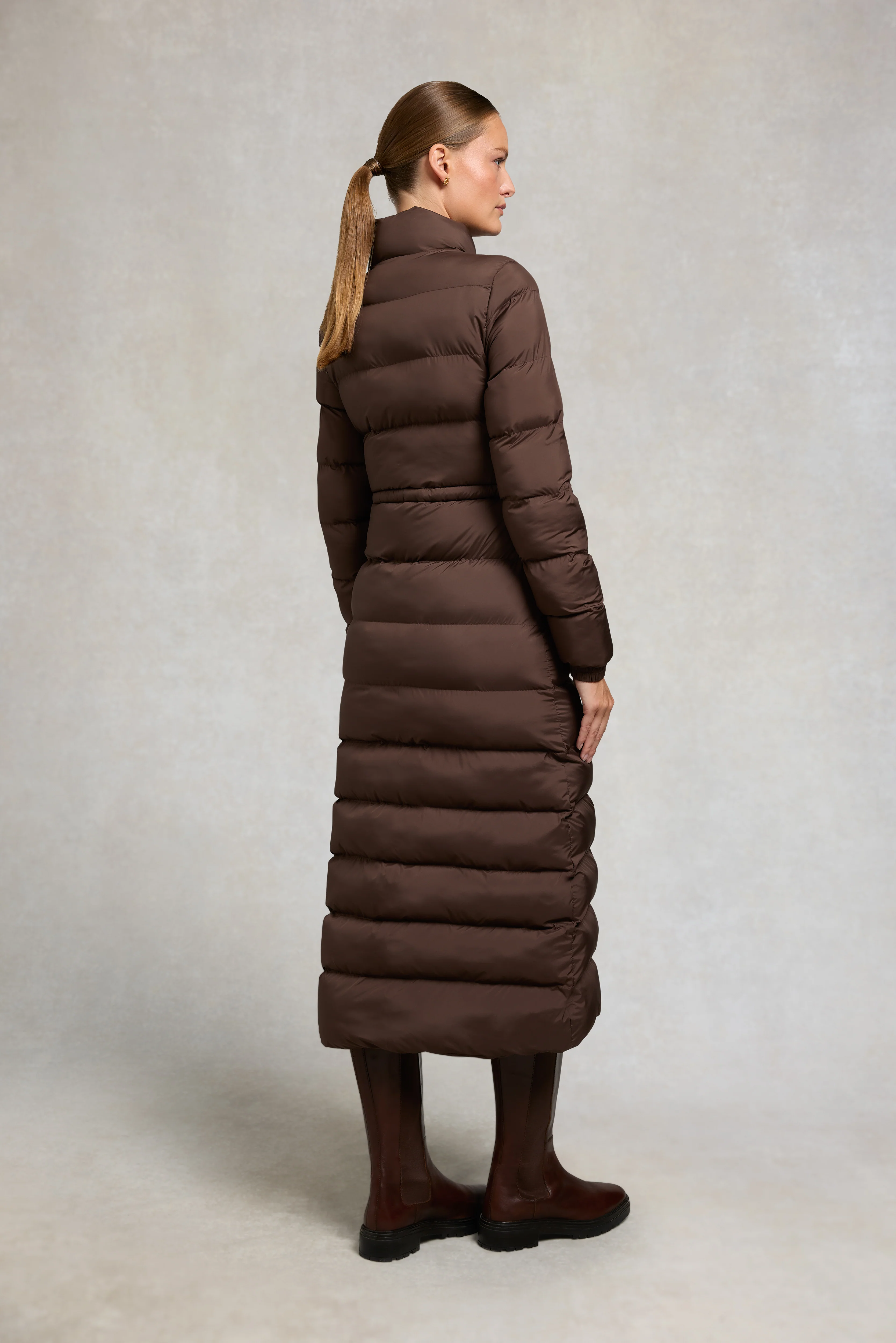 Milton Longline Coat (Chocolate) - Image 5