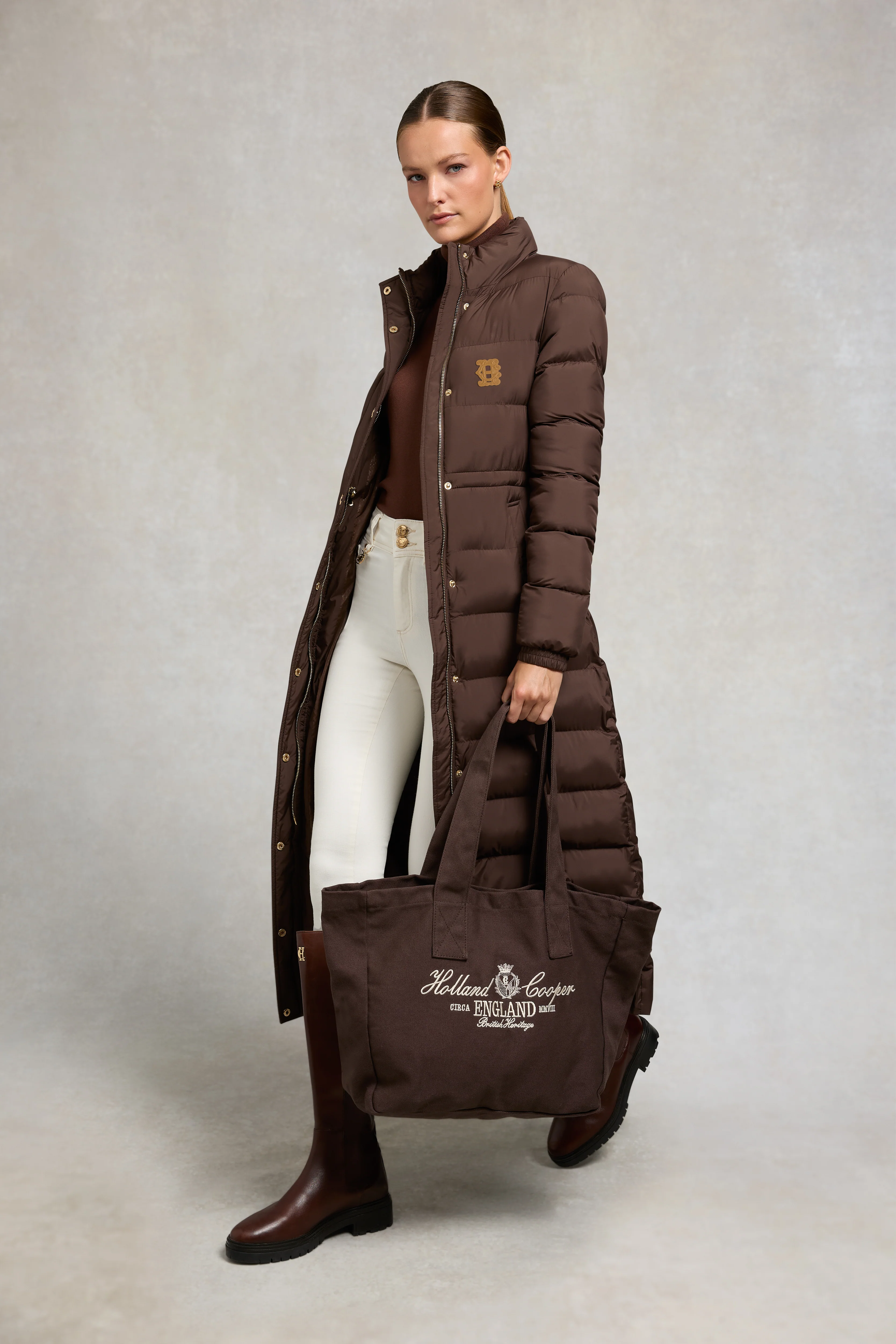 Milton Longline Coat (Chocolate) - Image 6