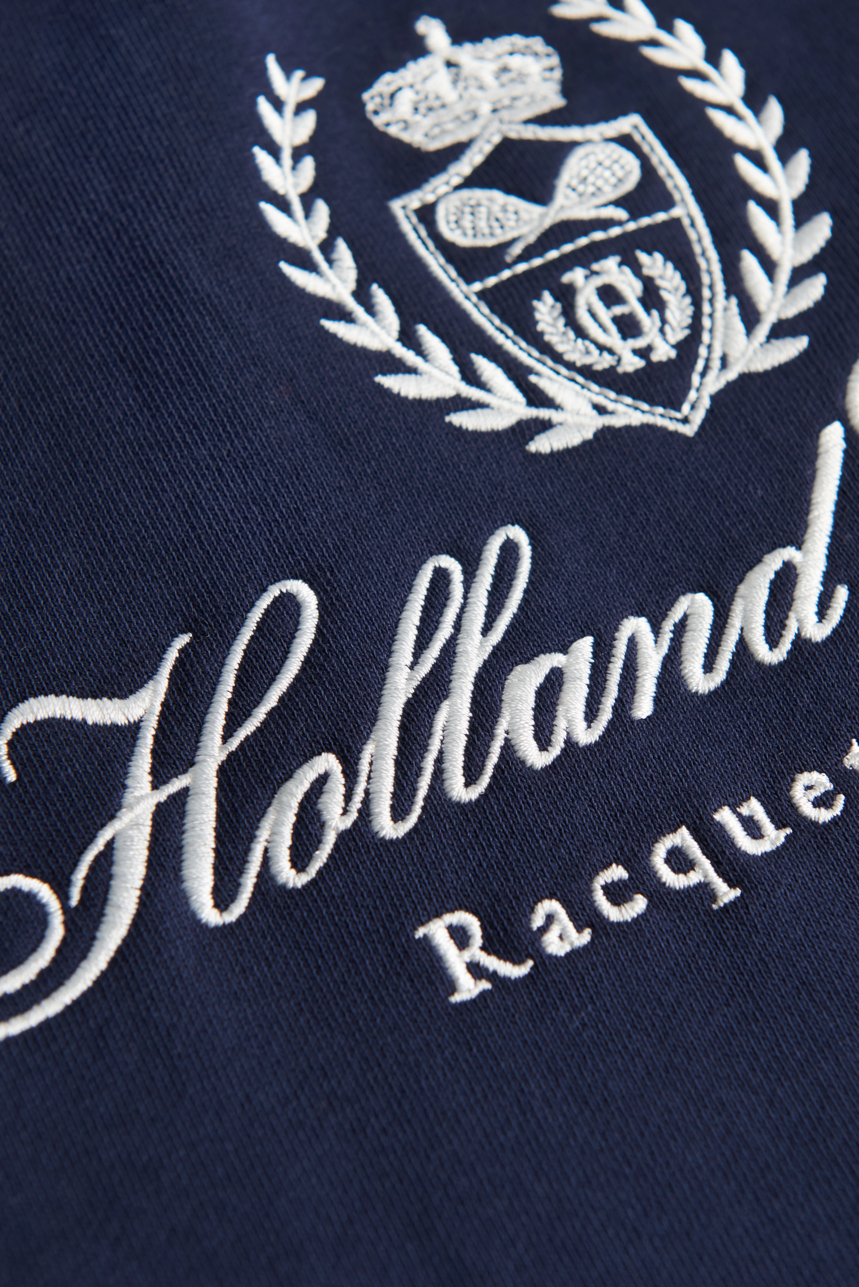 Mock Collar Crew Neck Sweat (Navy) - Image 7