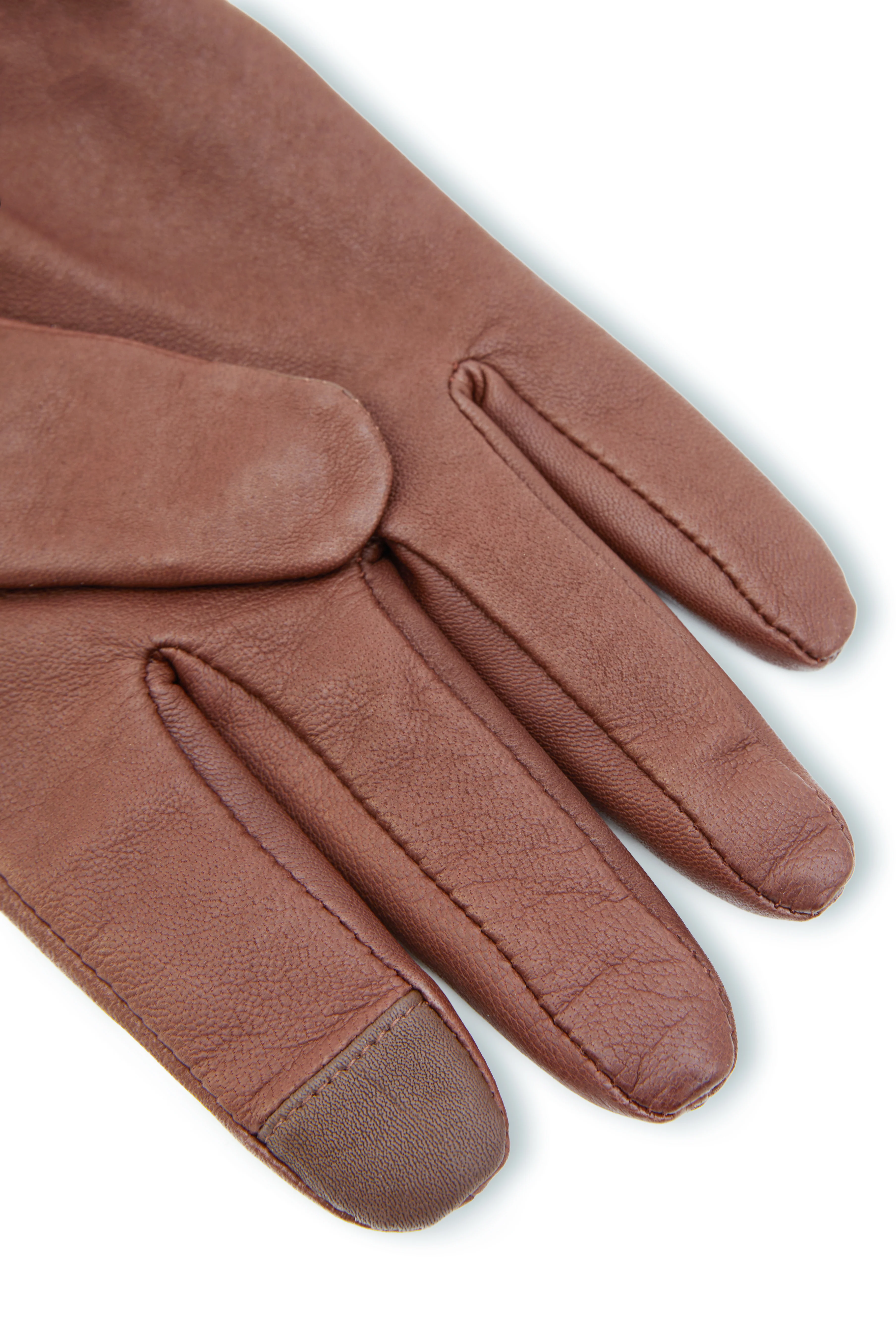 Monogram Leather Gloves (Tan) - Image 3