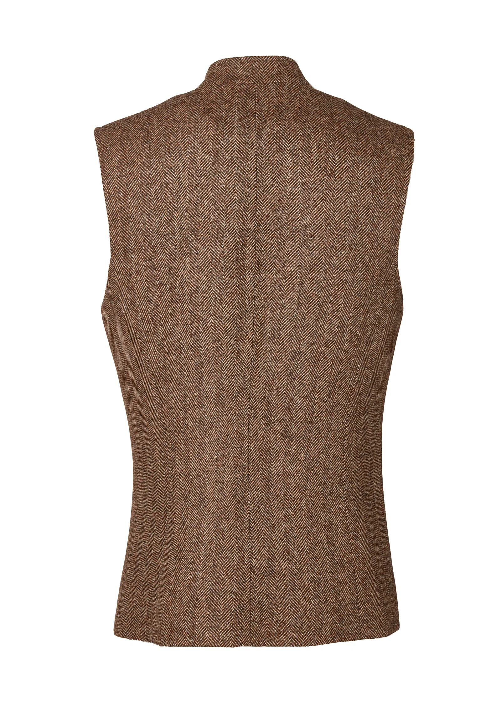 Nehru Gilet (Large Scale Brown Herringbone) - Image 8
