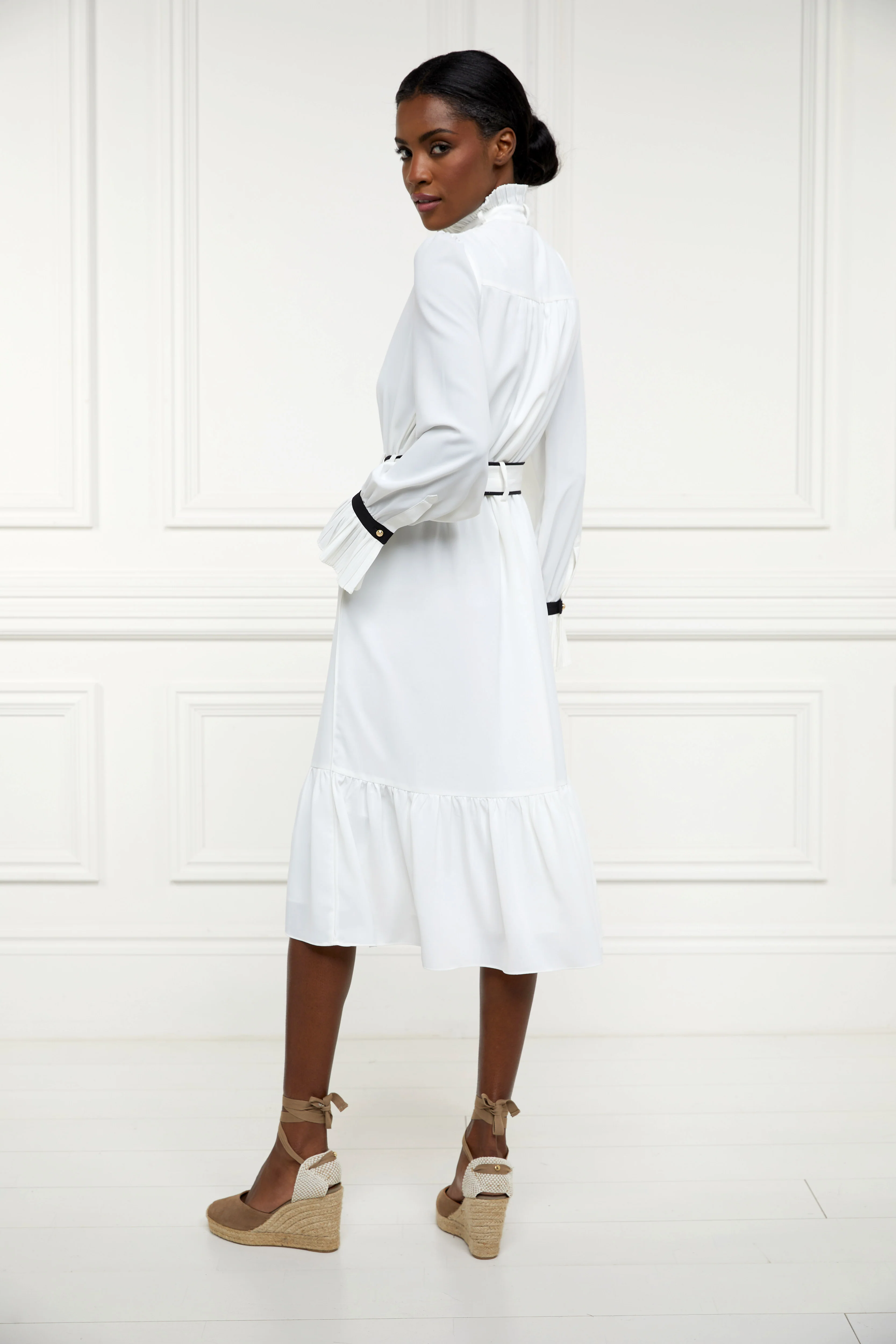 Olivia Tie Dress (White) - Image 6