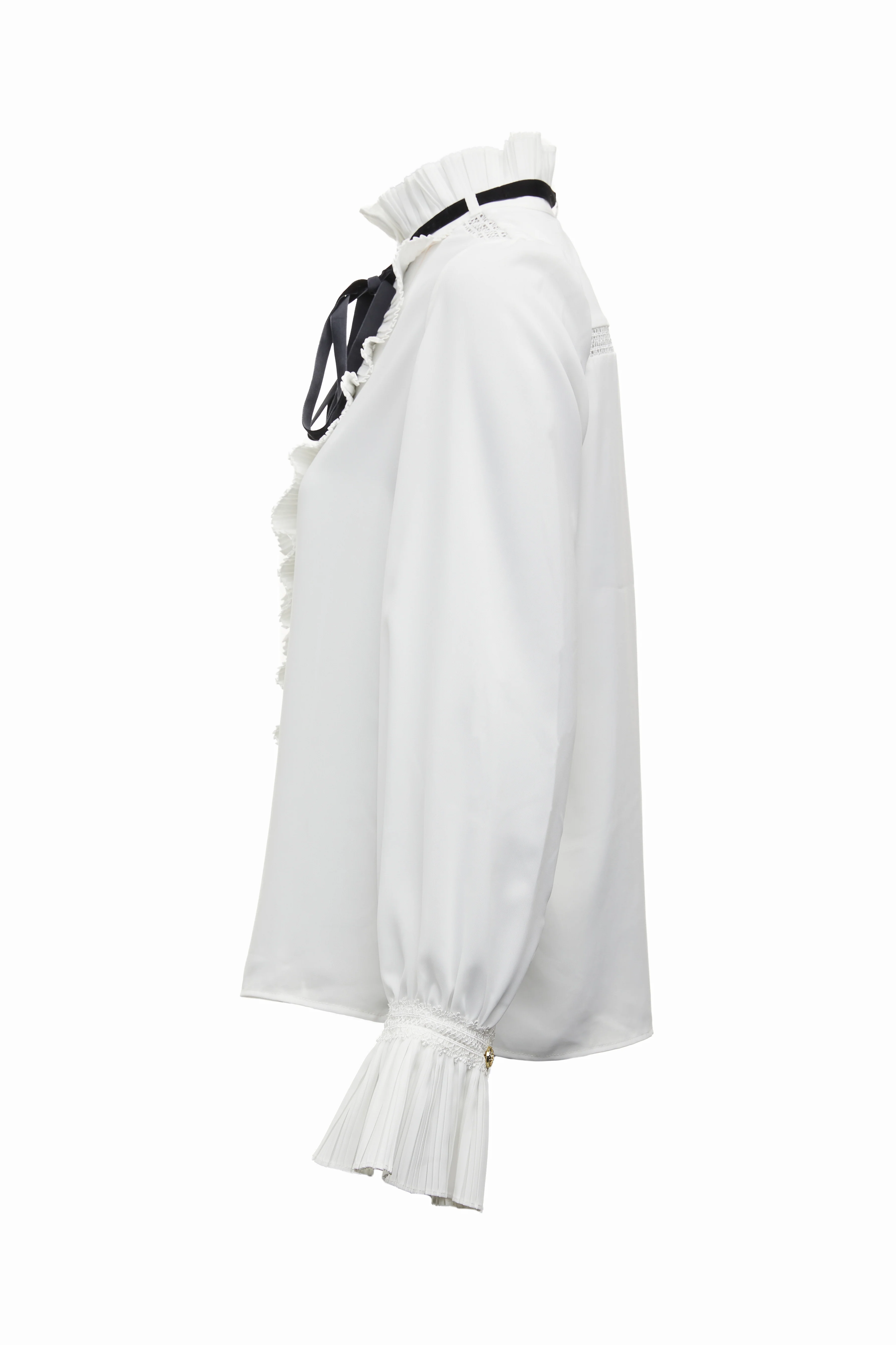 Olivia Tie Shirt (White) - Image 8