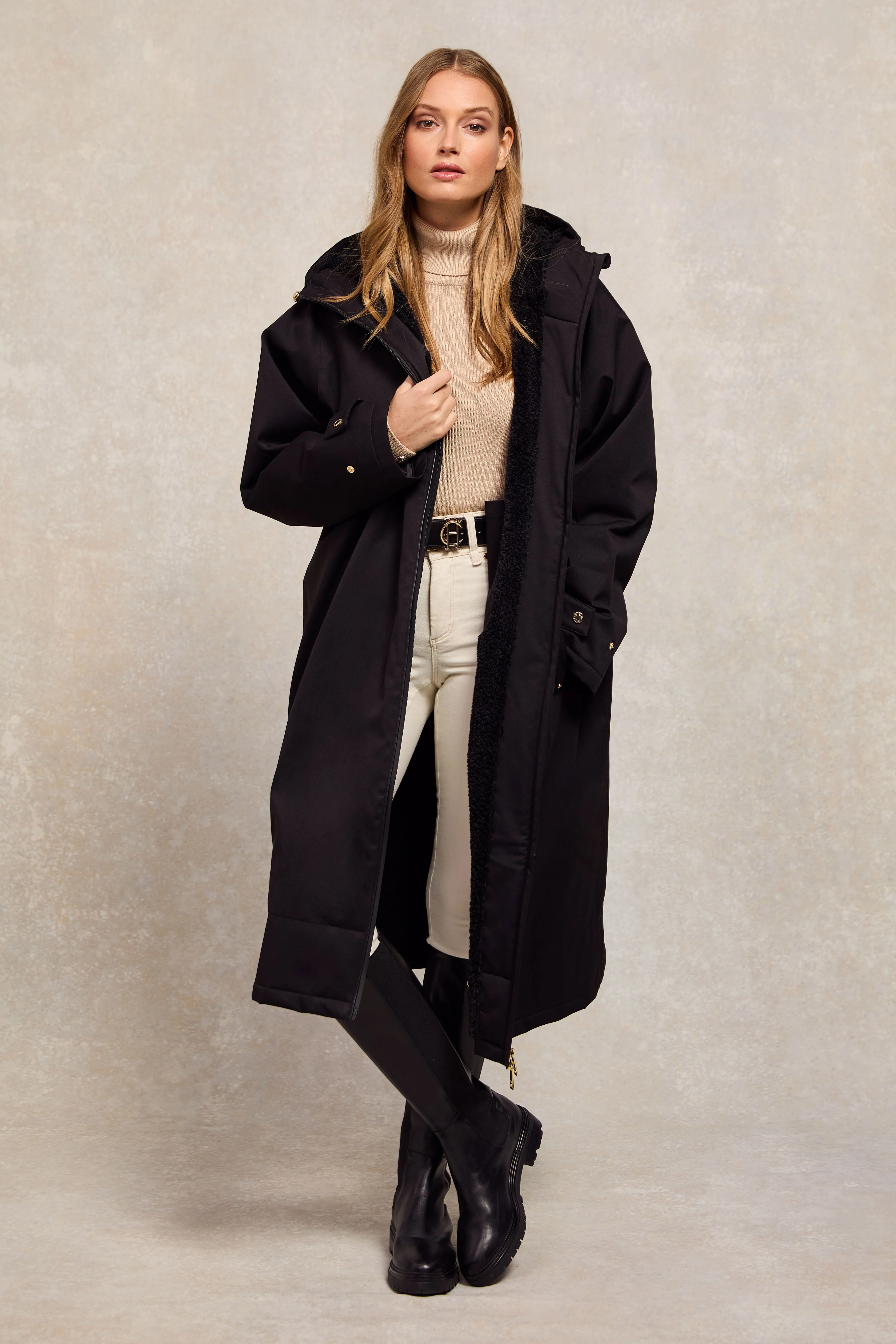 One-Size Waterproof Coat (Black) - Image 3