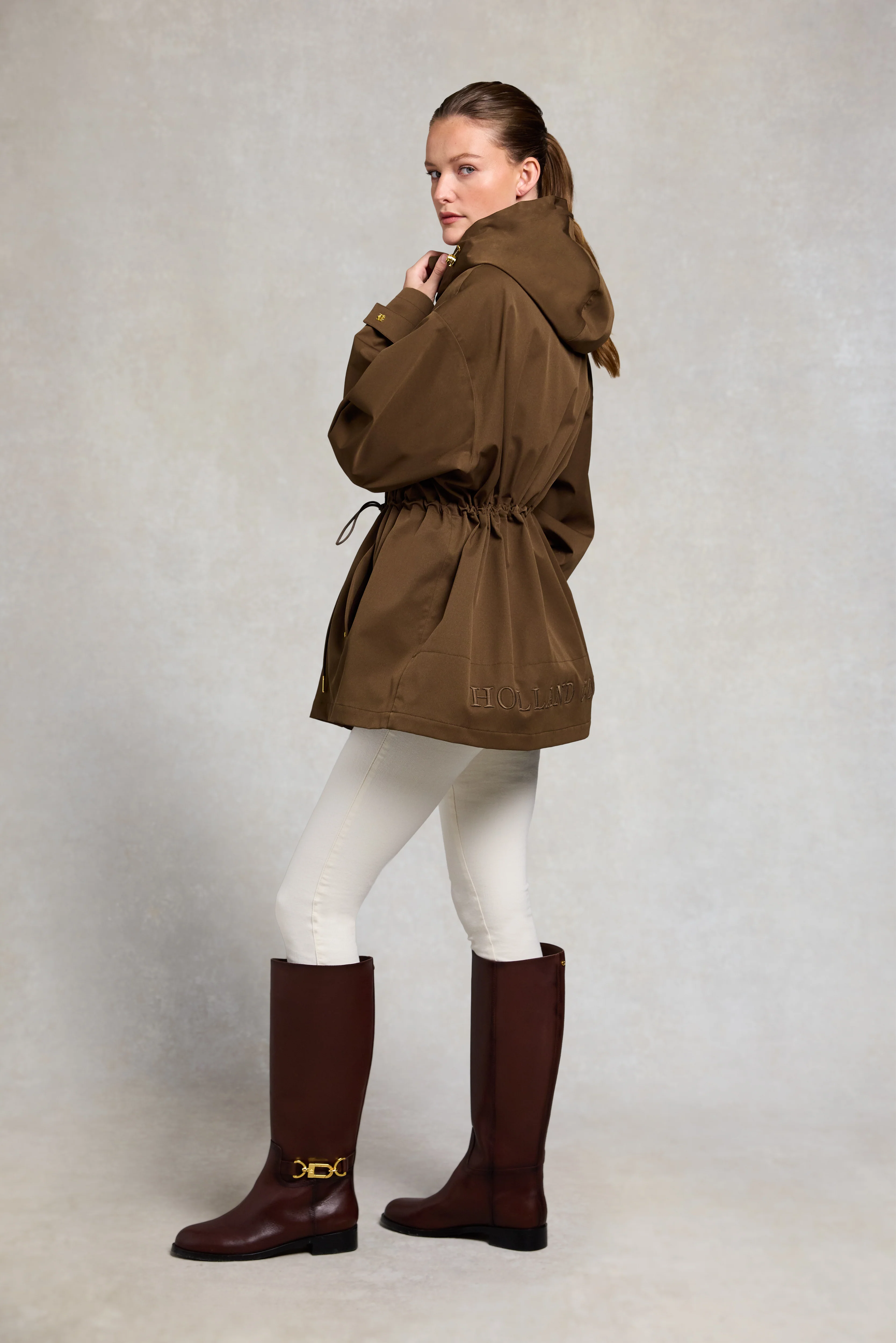 One-Size Lightweight Waterproof Parka (Chestnut) - Image 5