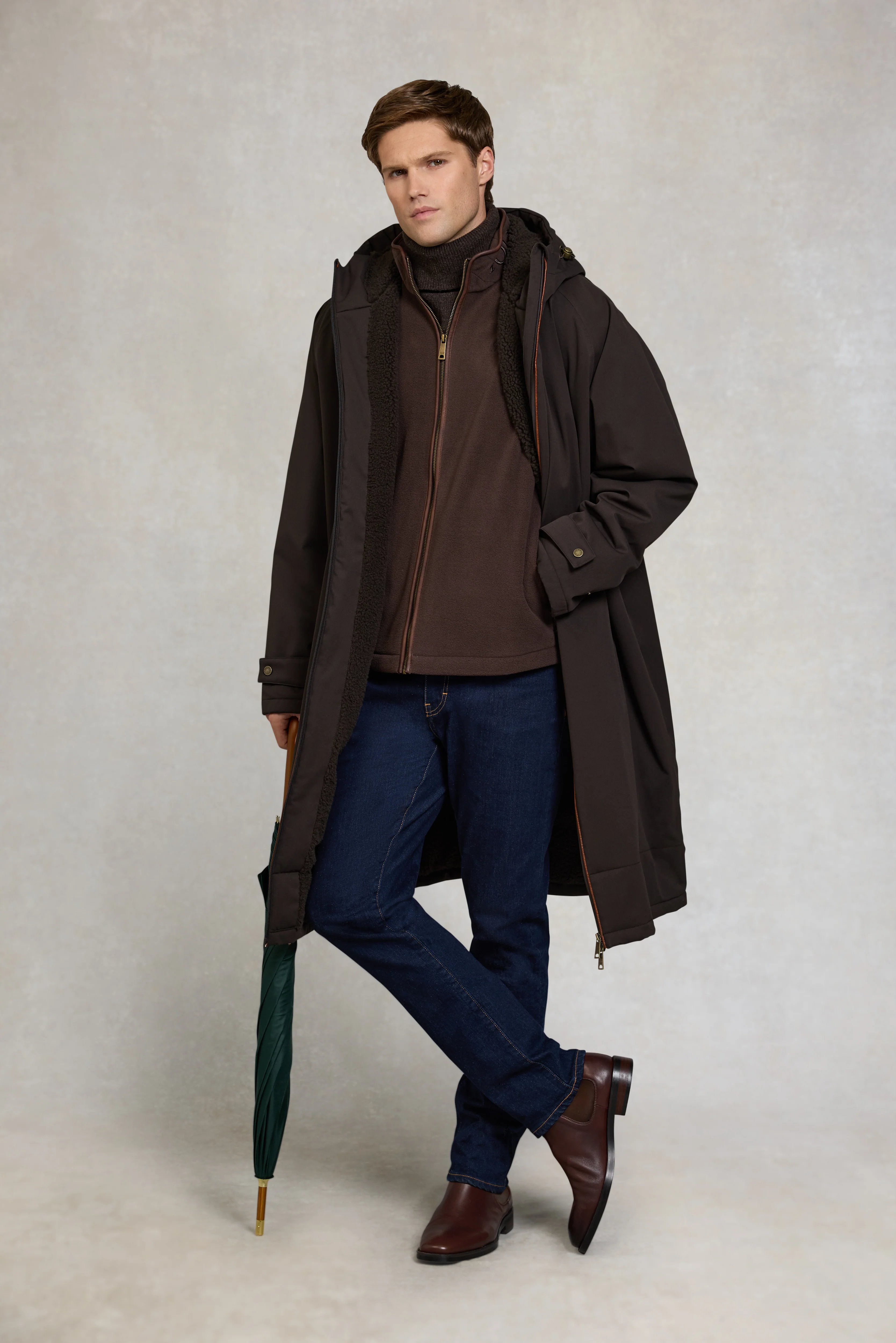 Men's One-Size Waterproof Coat (Chocolate) - Image 3