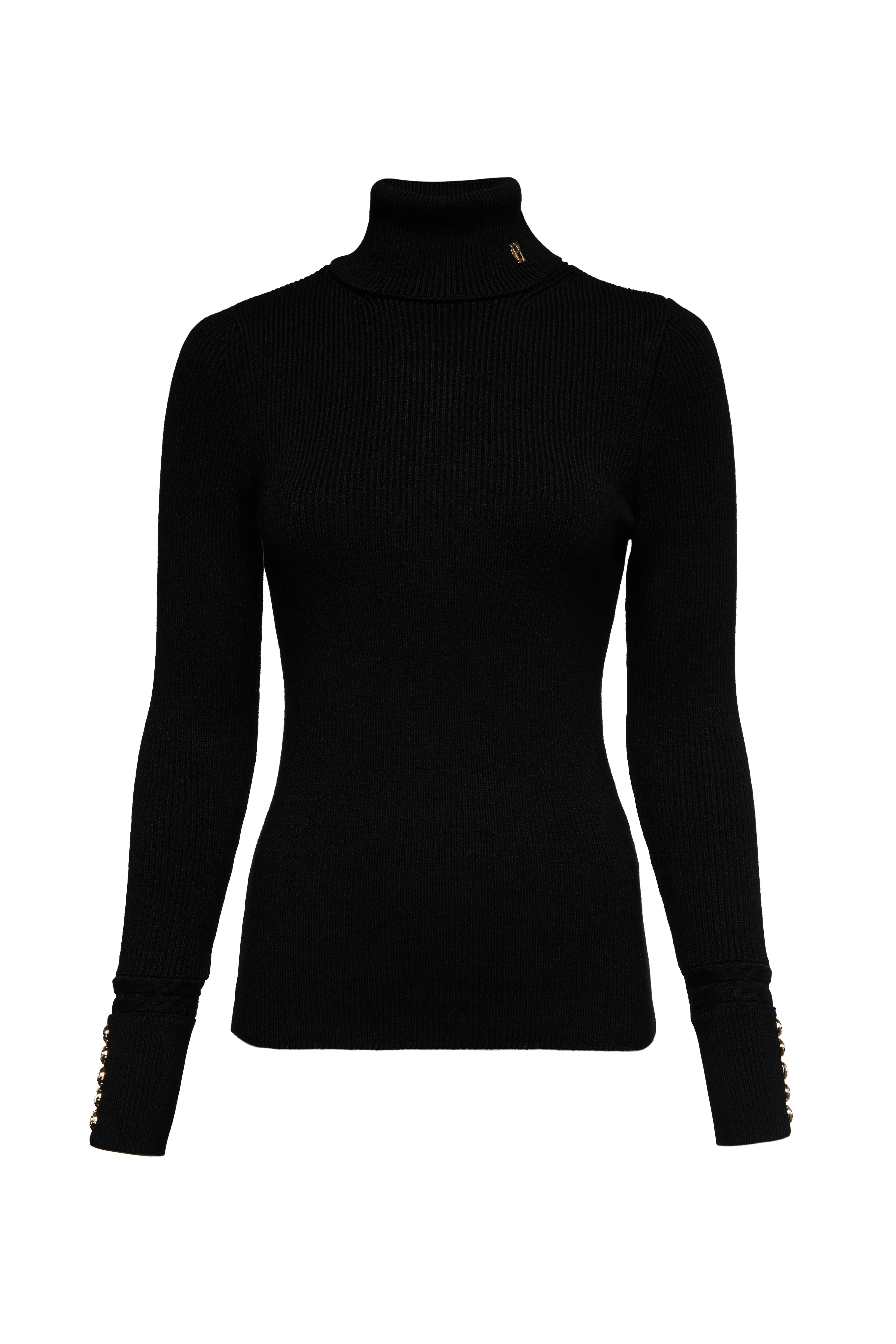 Painswick Roll Neck Knit (Black) - Image 4