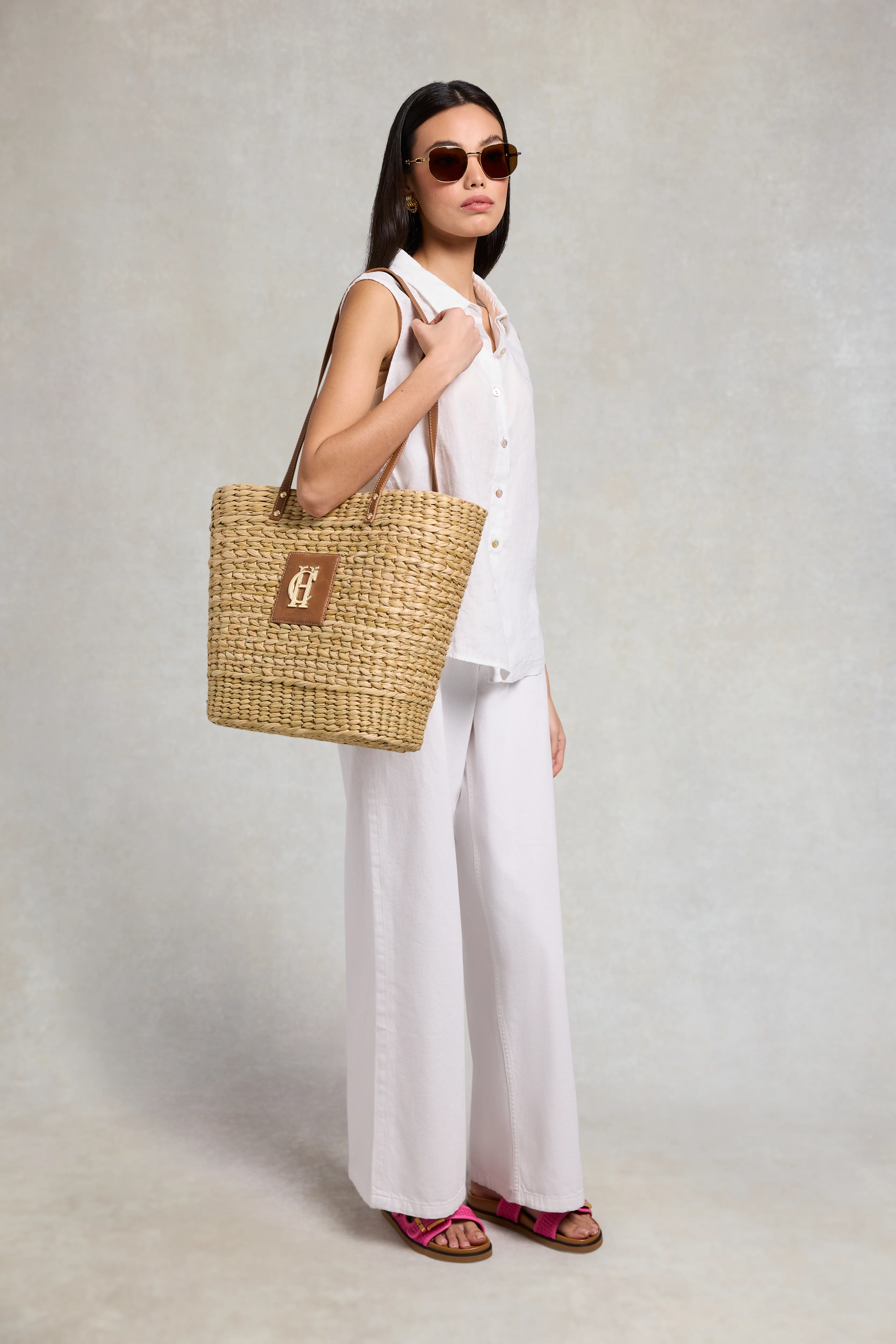 Paloma Straw Tote (Natural Tan) - Image 4