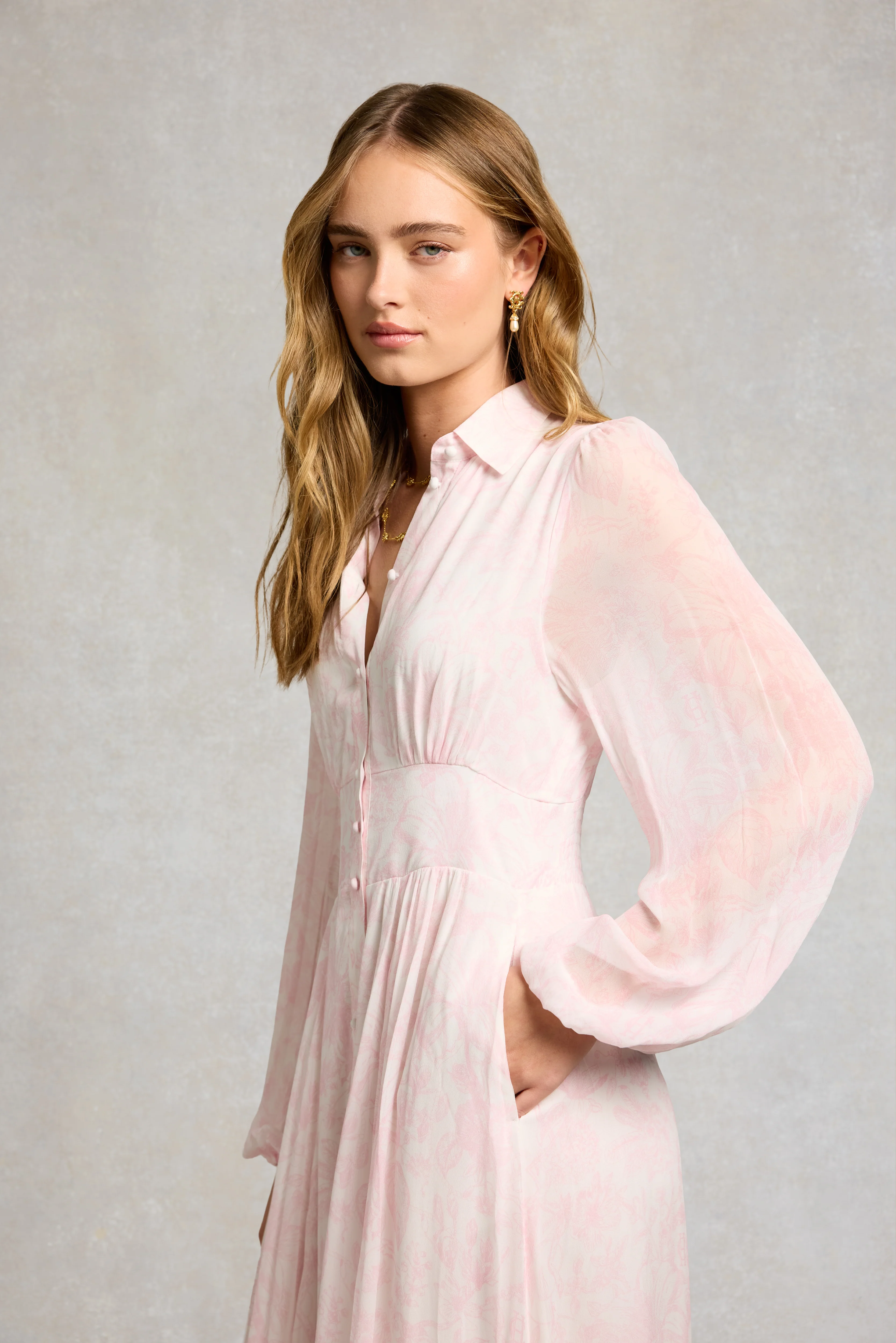 Paros Shirt Dress (Tropical Pink Paisley) - Image 4