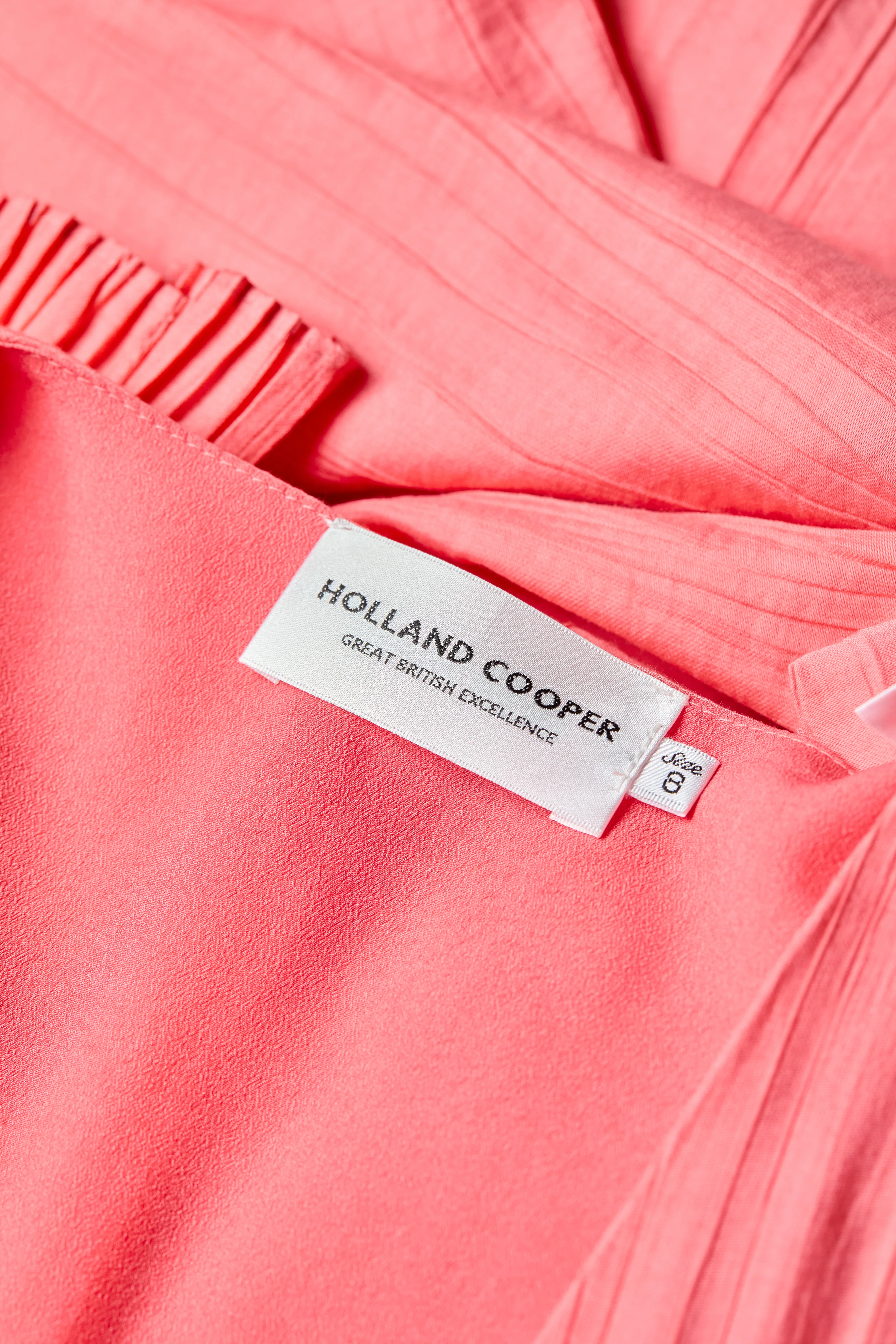 Phoebe V-Neck Mini Dress (Coral) - Image 10