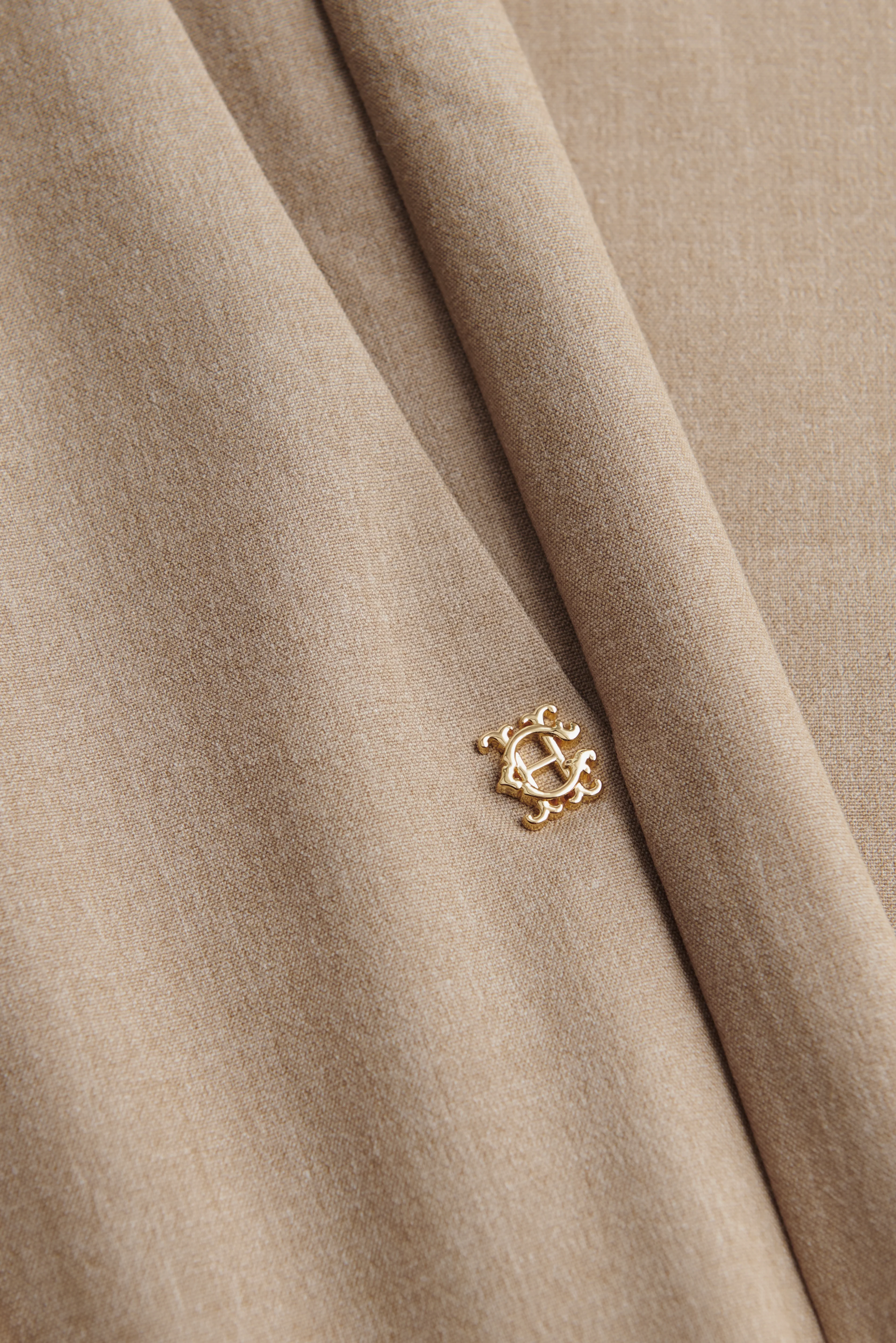Pleated Wide Leg Trouser (Fawn) - Image 8