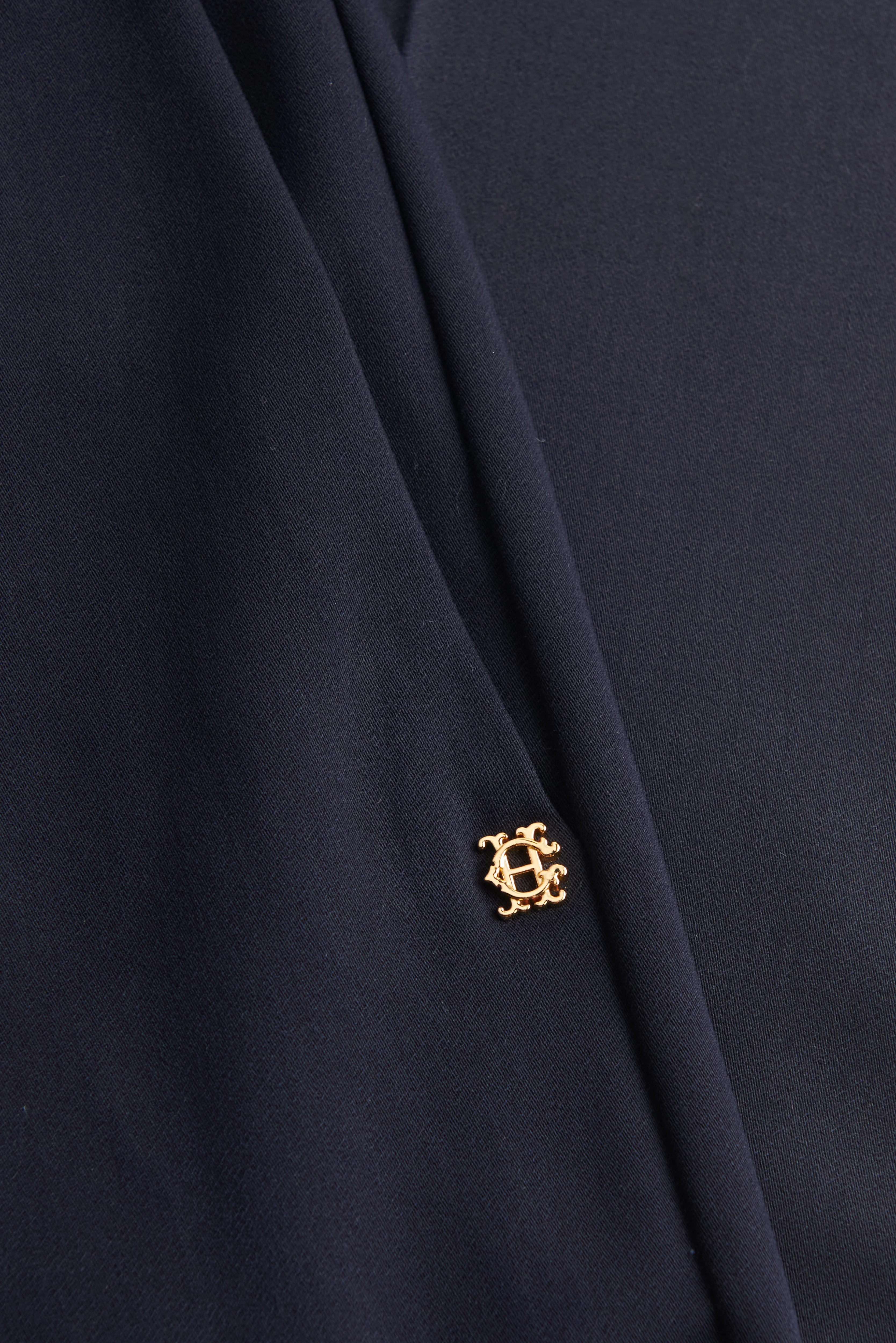 Pleated Wide Leg Trouser (Ink Navy) - Image 7