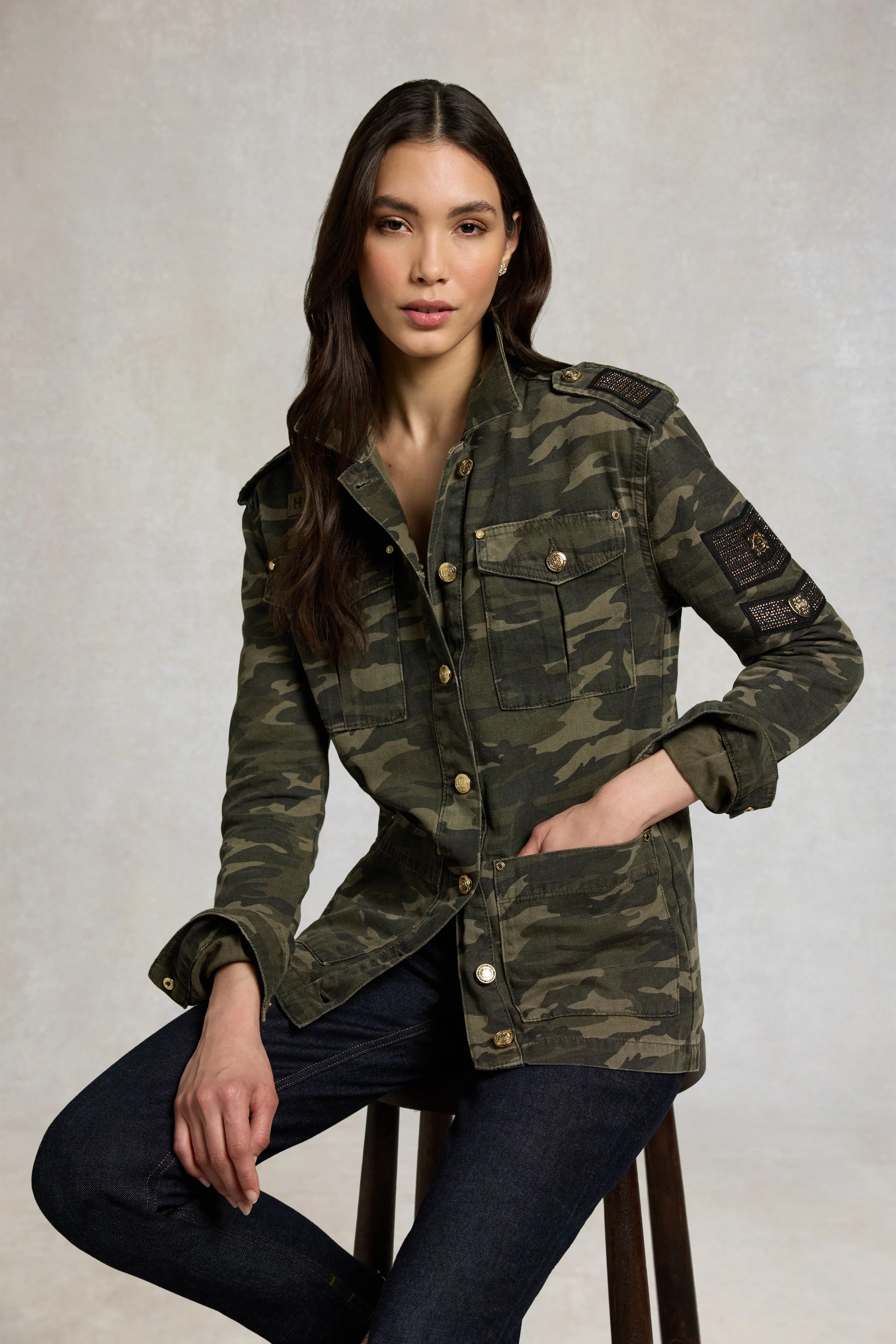 Premium Artillery Jacket (Washed Camo)