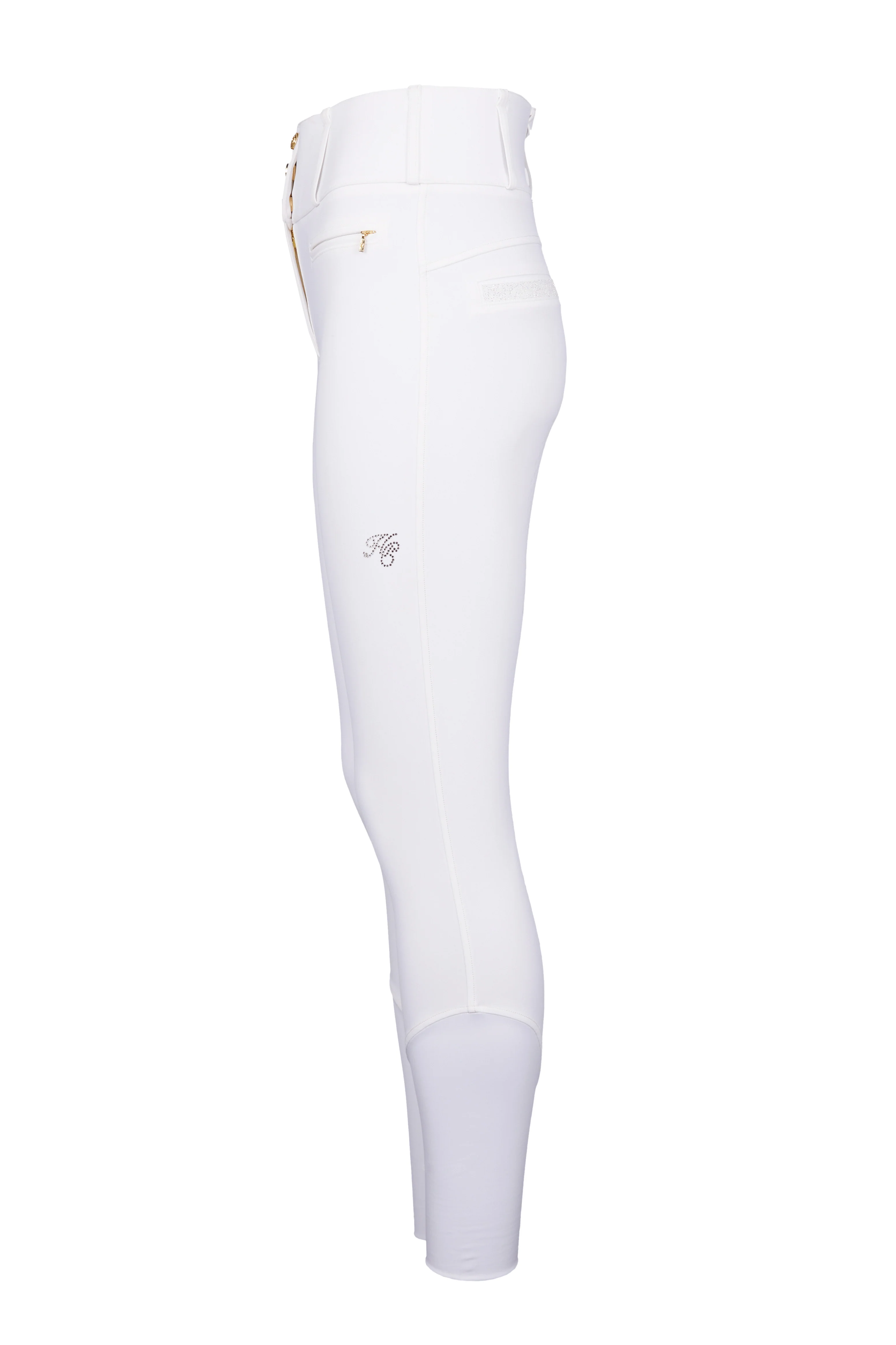 Premium Competition High Rise Breeches (White) - Image 10