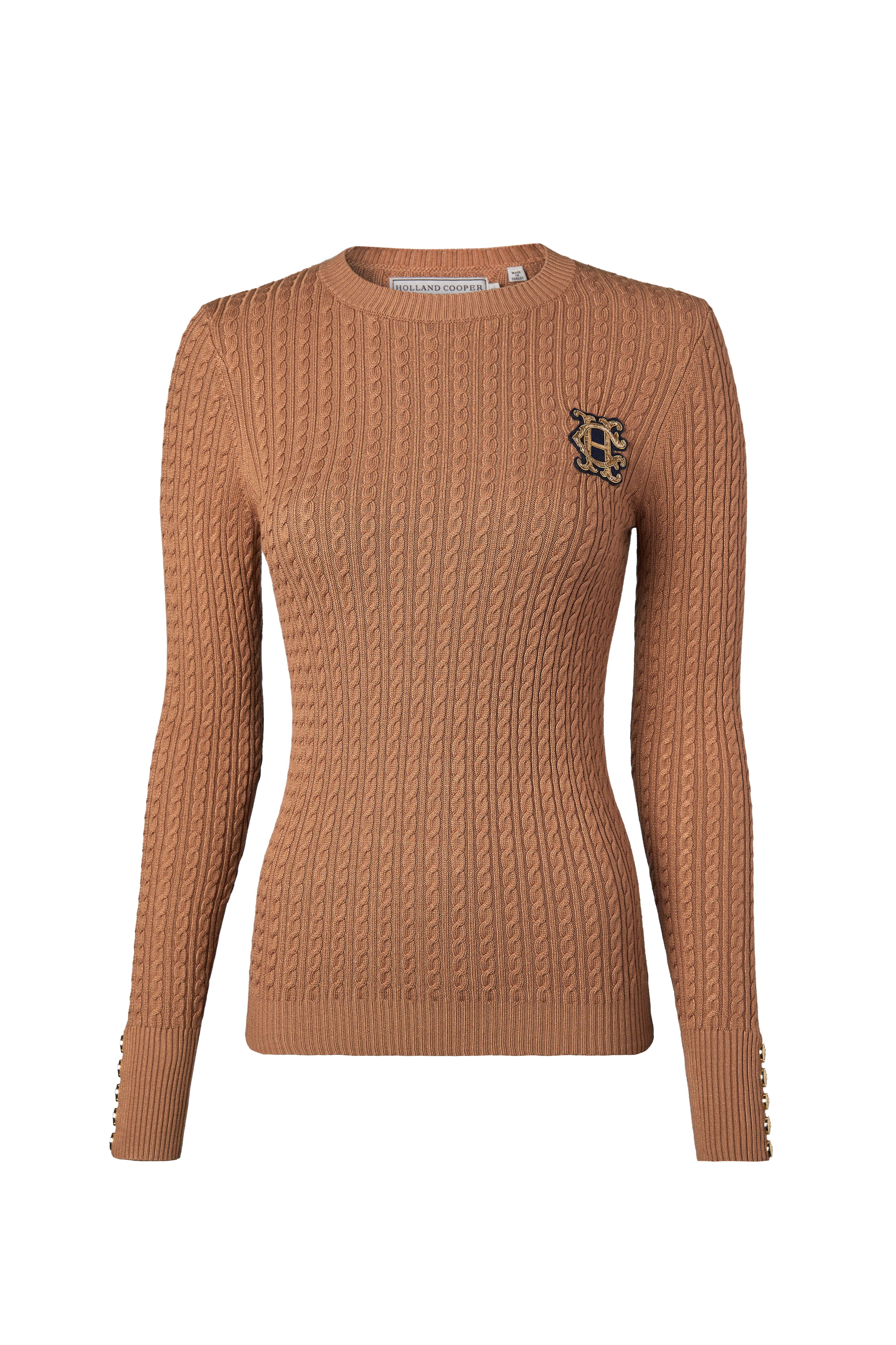Princeton Crew Neck Knit (Dark Camel) - Image 4