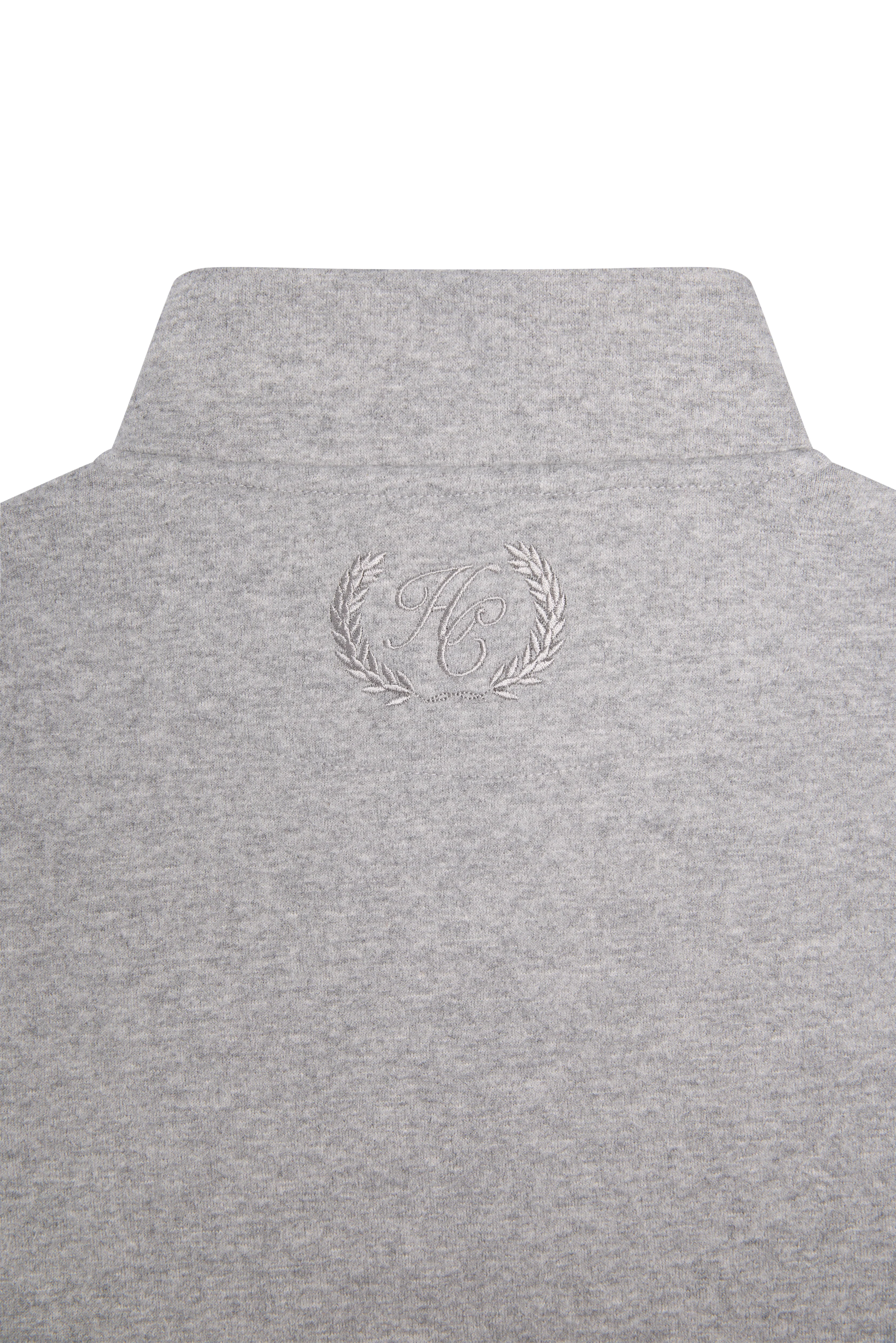 Men's Quarter Zip Sweat (Grey Marl) - Image 9