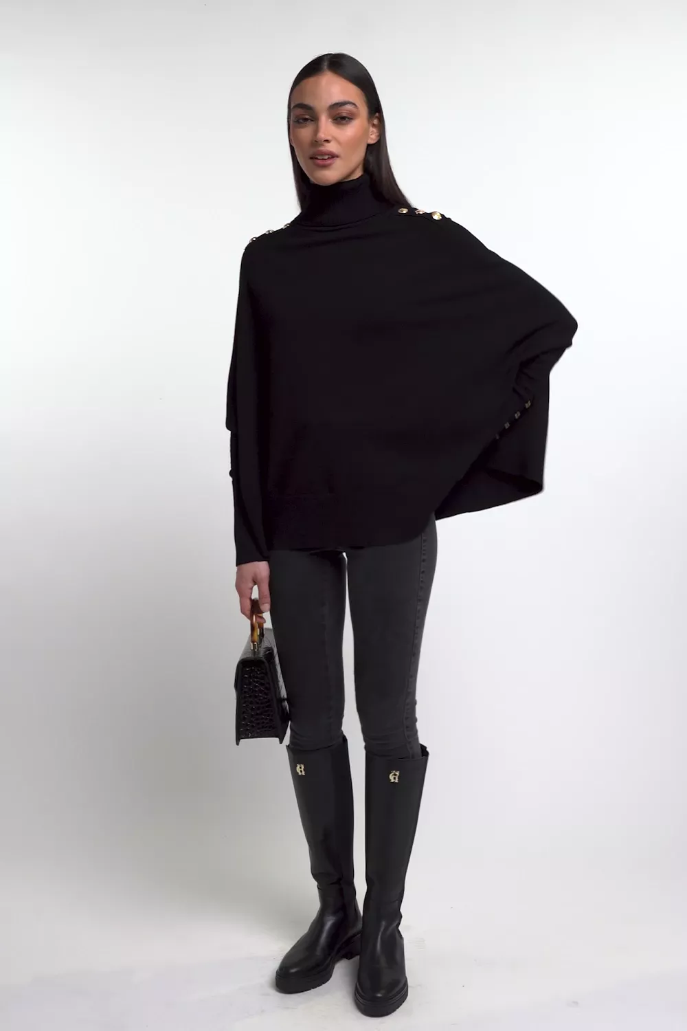 Queensbury Cape Knit (Black) - Image 5