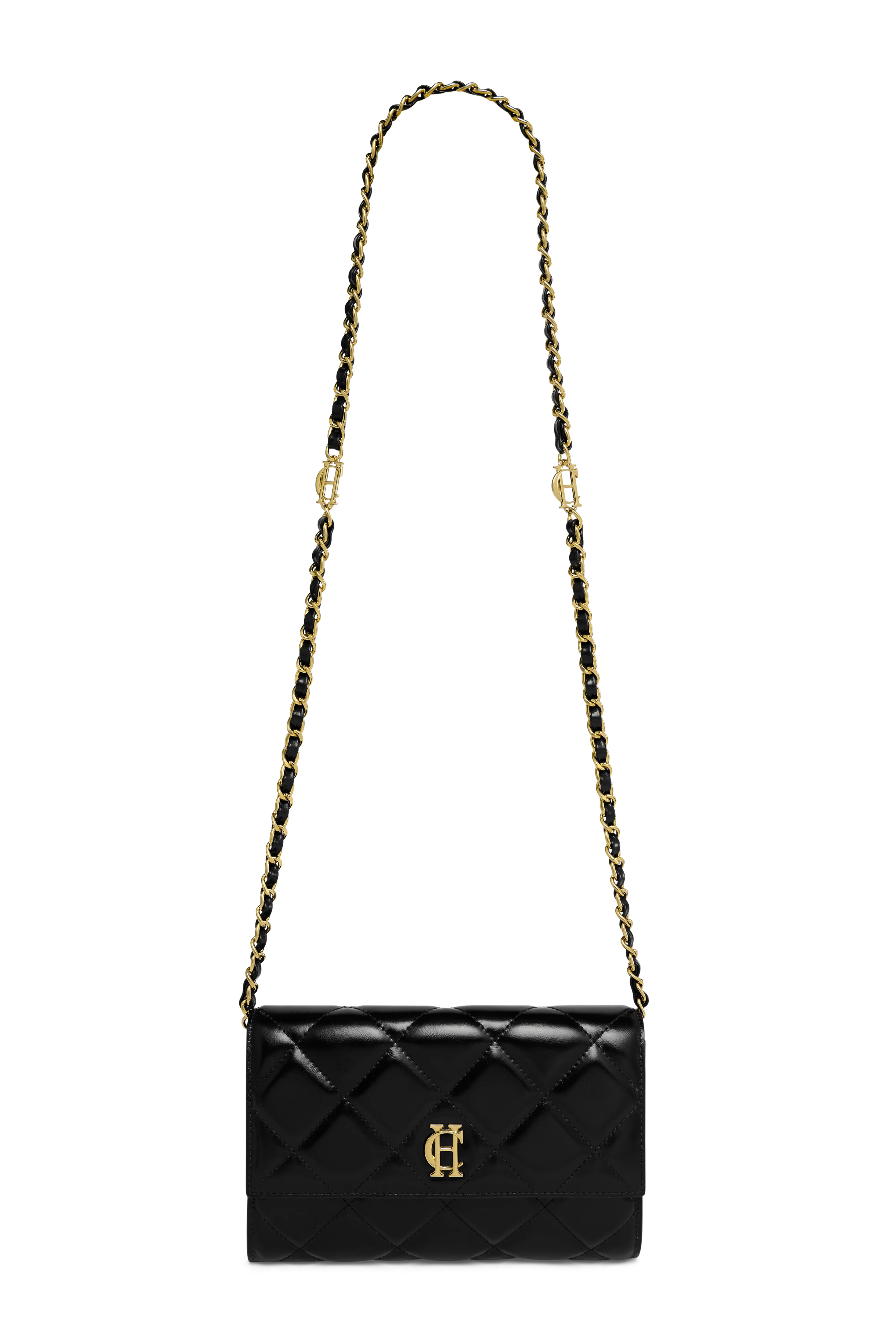 Quilted Crossbody Bag (Black) - Image 10