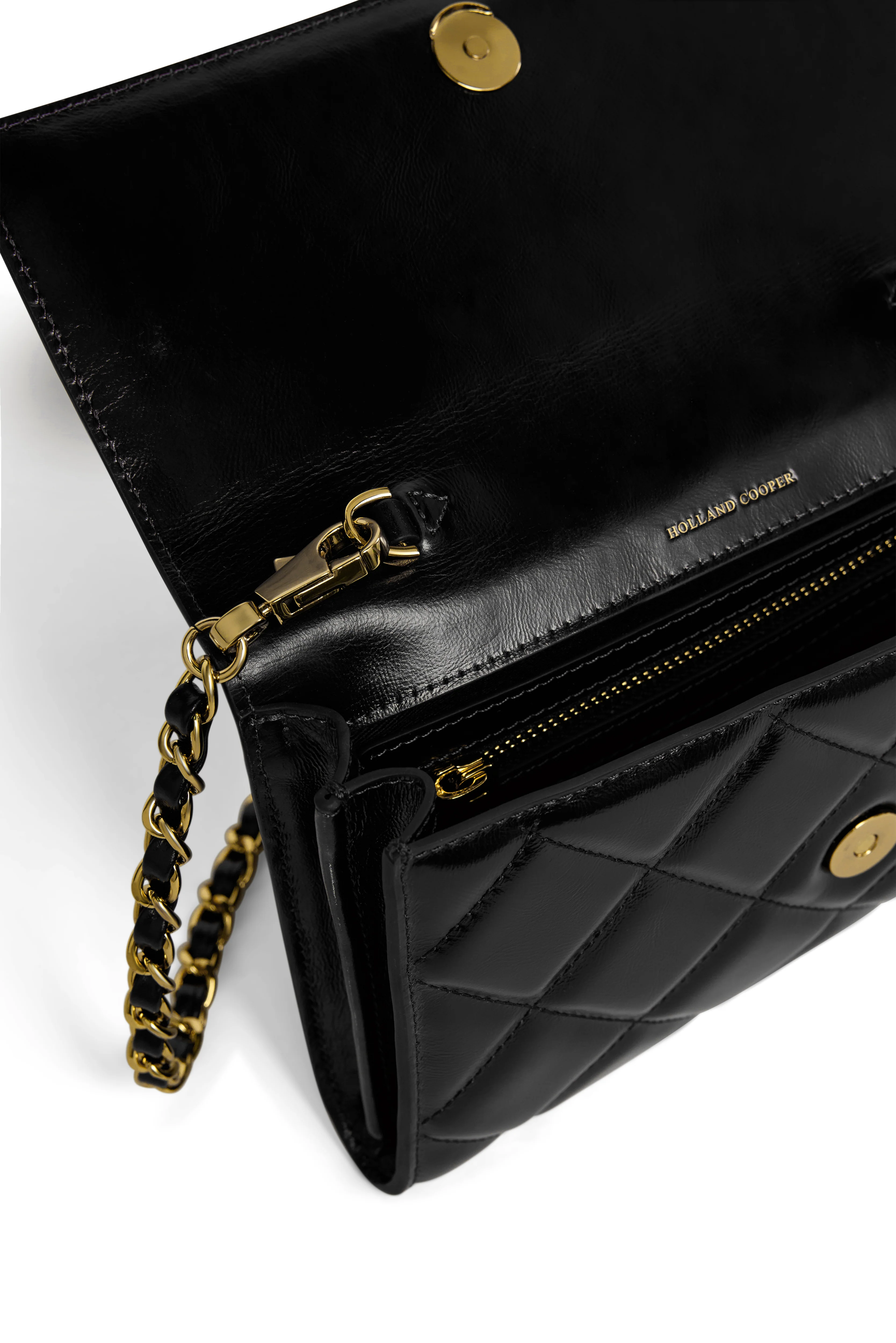 Quilted Crossbody Bag (Black) - Image 6