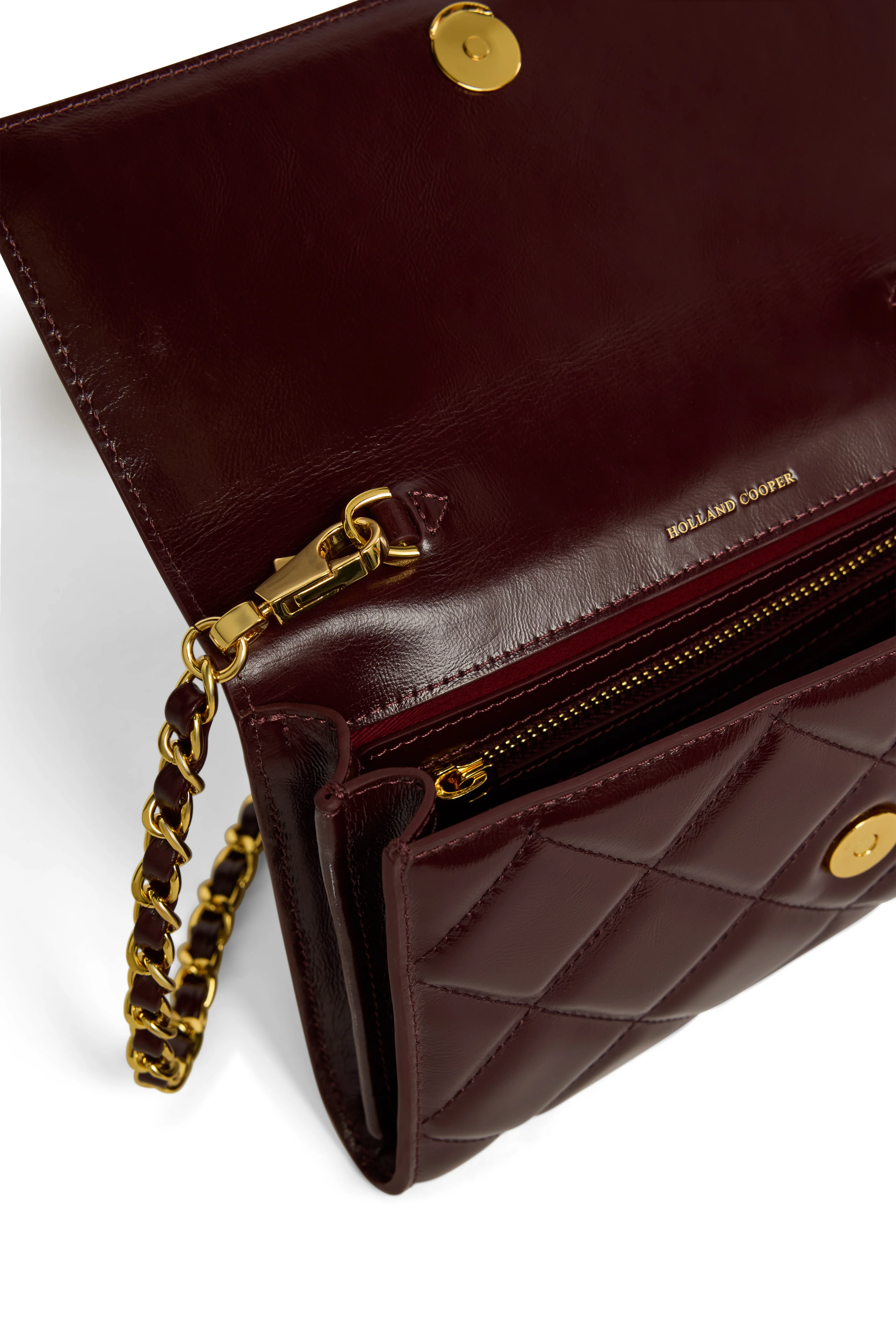 Quilted Crossbody Bag (Oxblood) - Image 6
