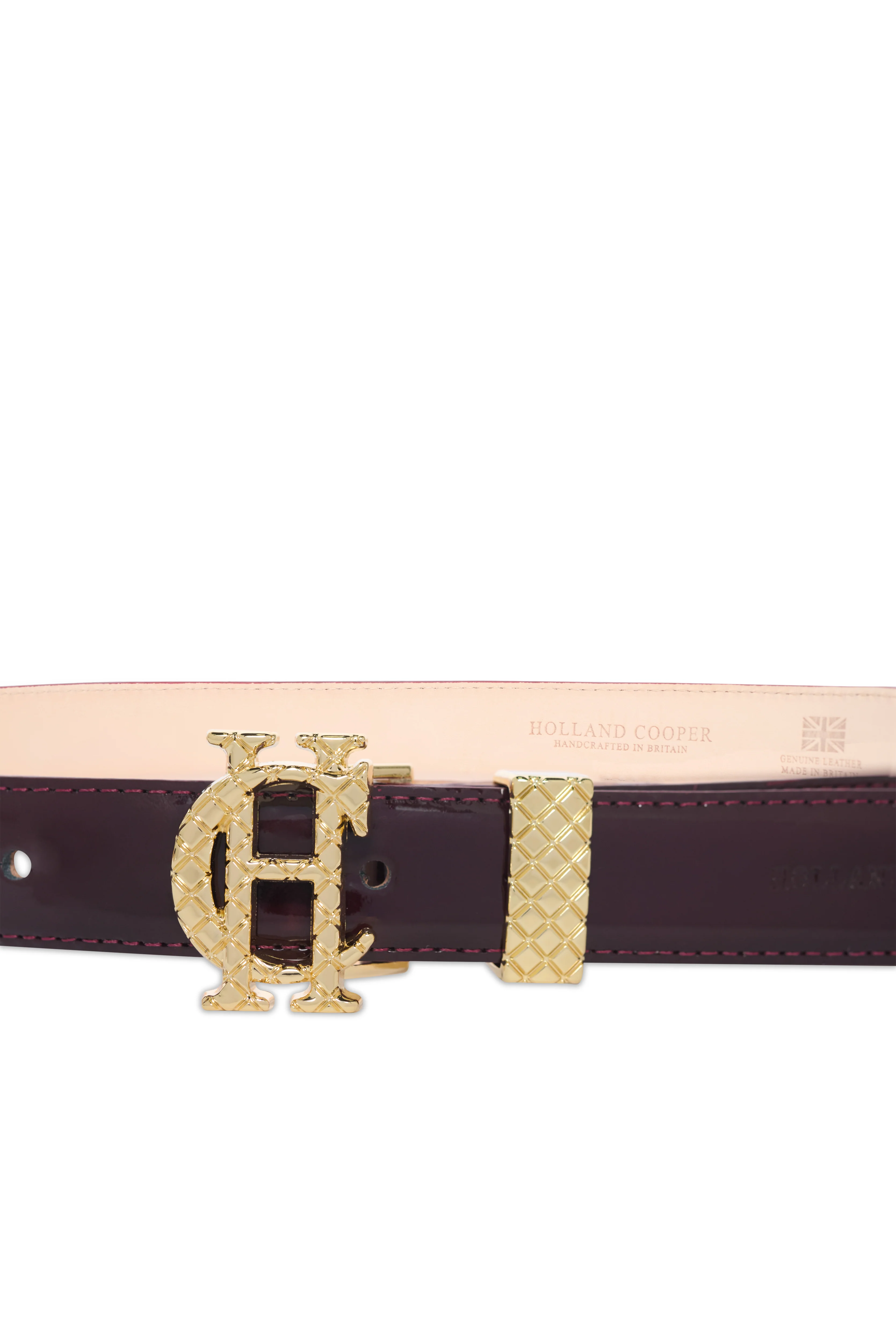 Quilted Slim Belt (Oxblood Patent) - Image 4