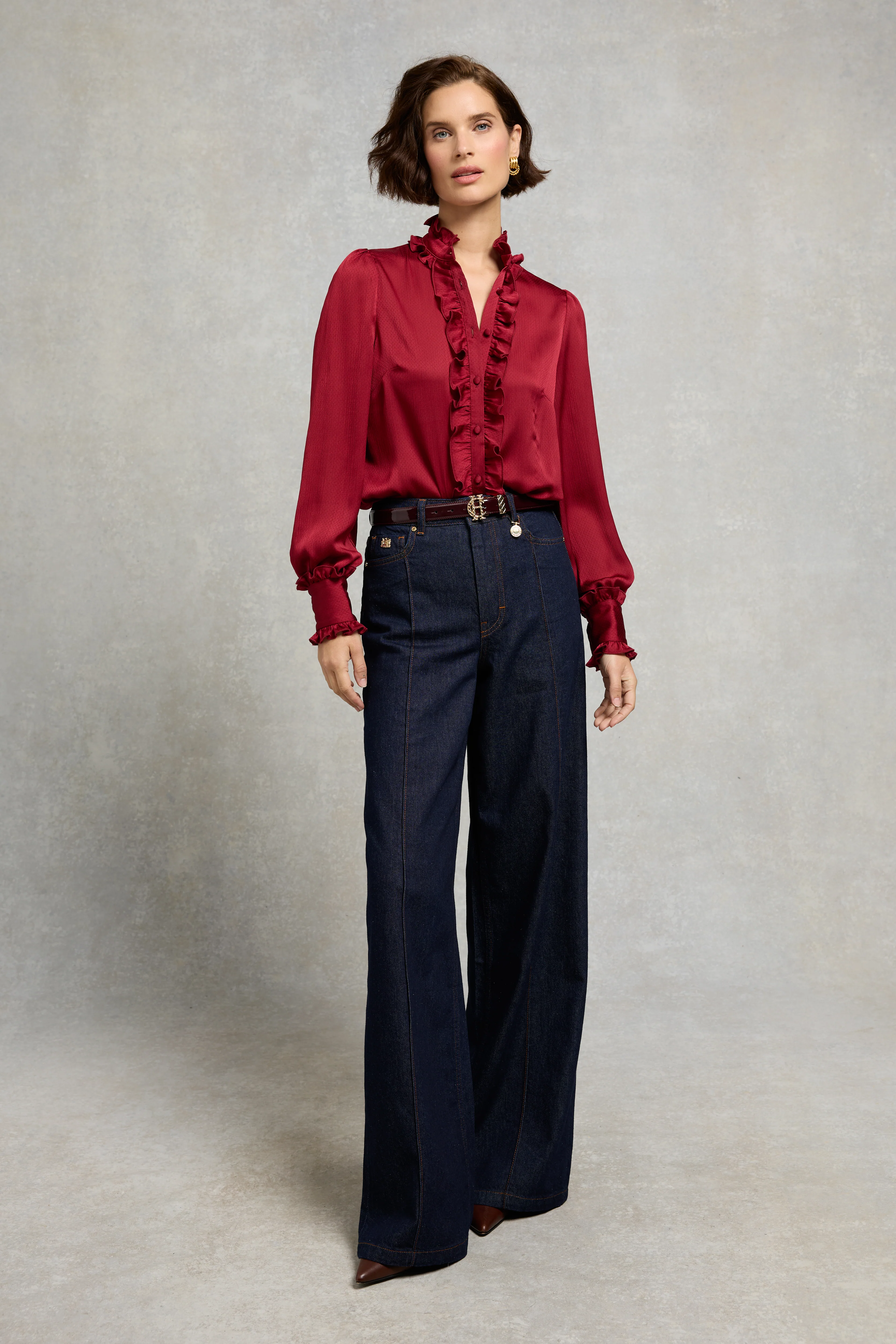 Quilted Slim Belt (Oxblood Patent) - Image 6