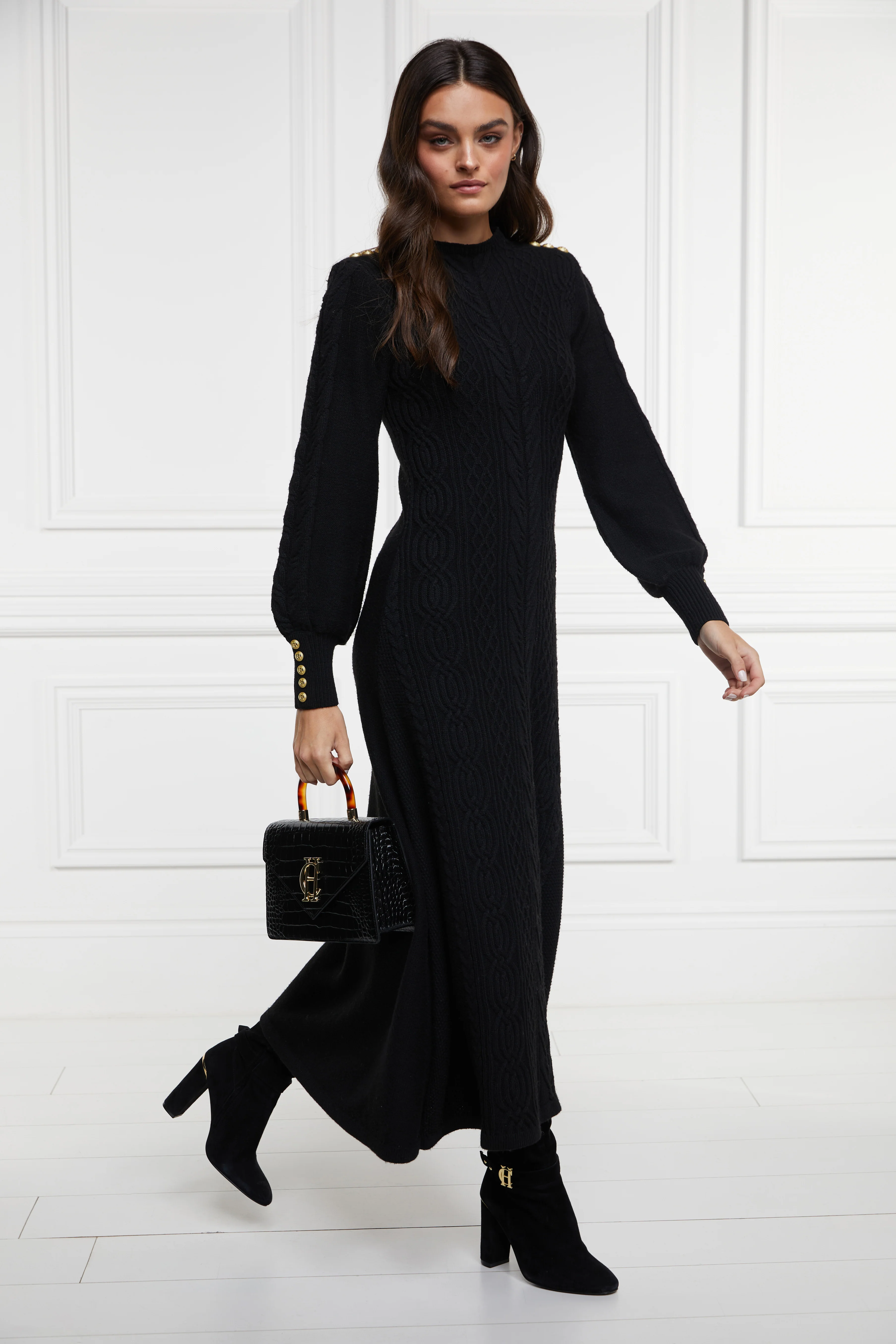 Rachel Maxi Dress (Black) - Image 2