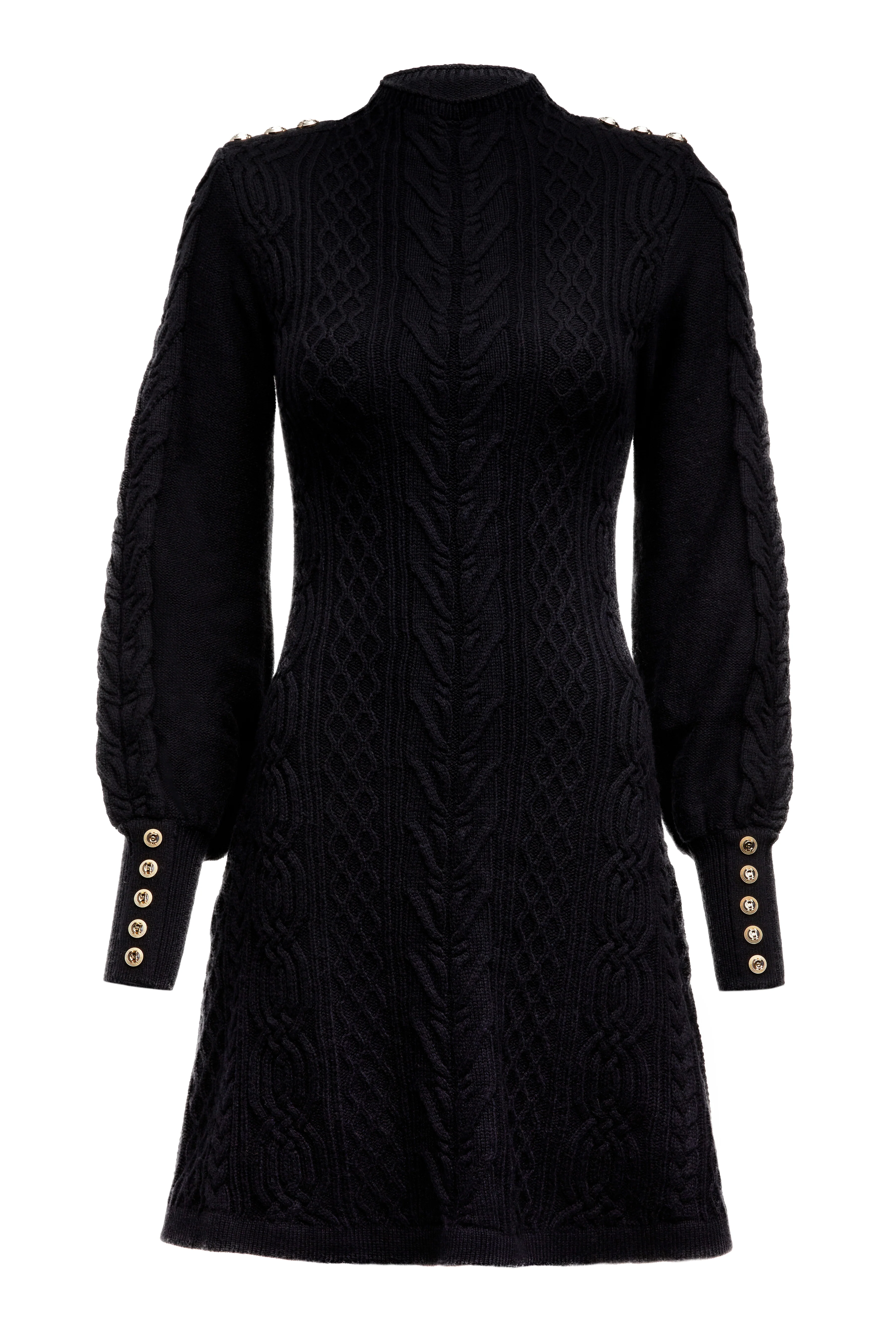 Rachel Mini Dress (Black) - Image 4