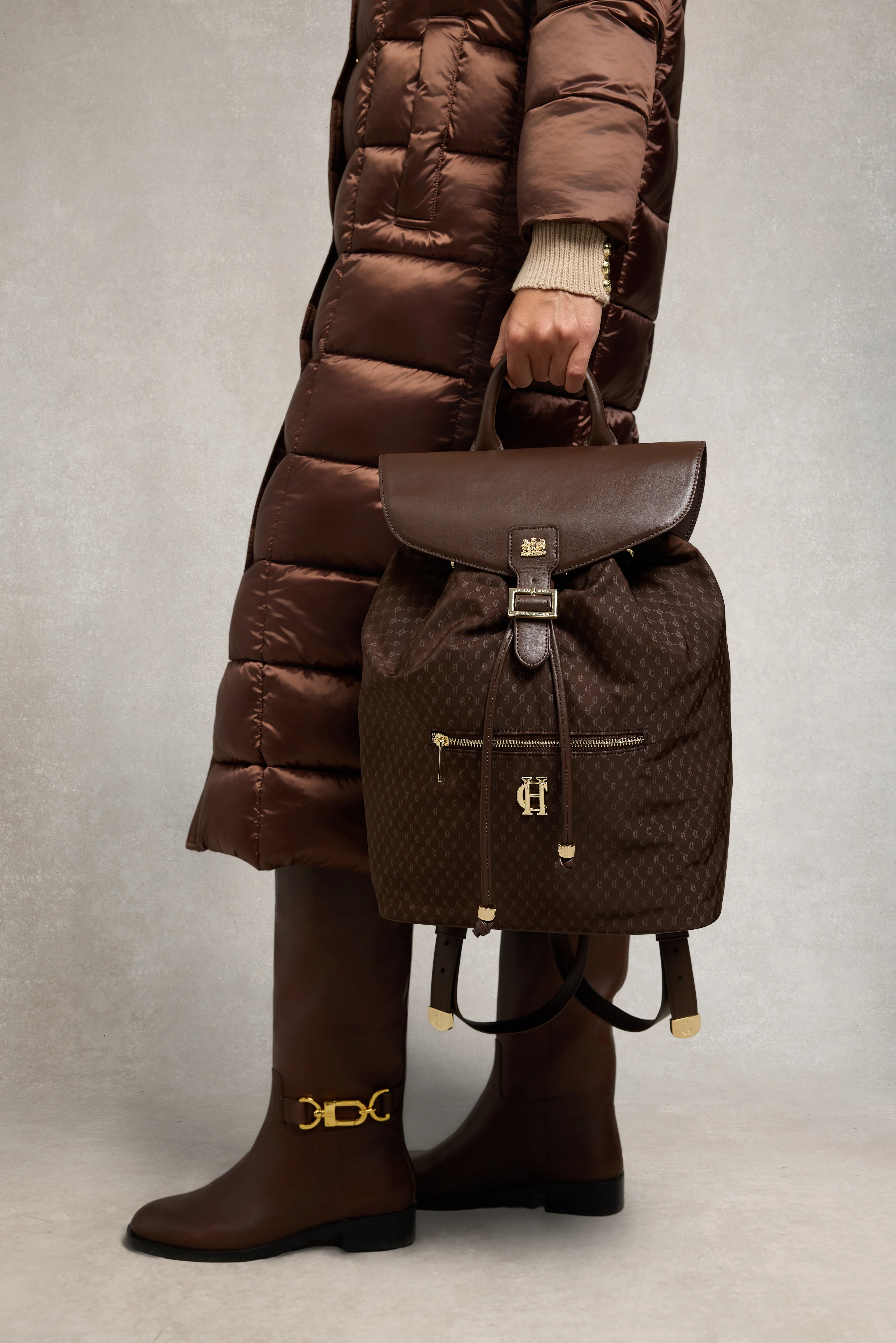 Regency Backpack (Chocolate Monogram) - Image 8