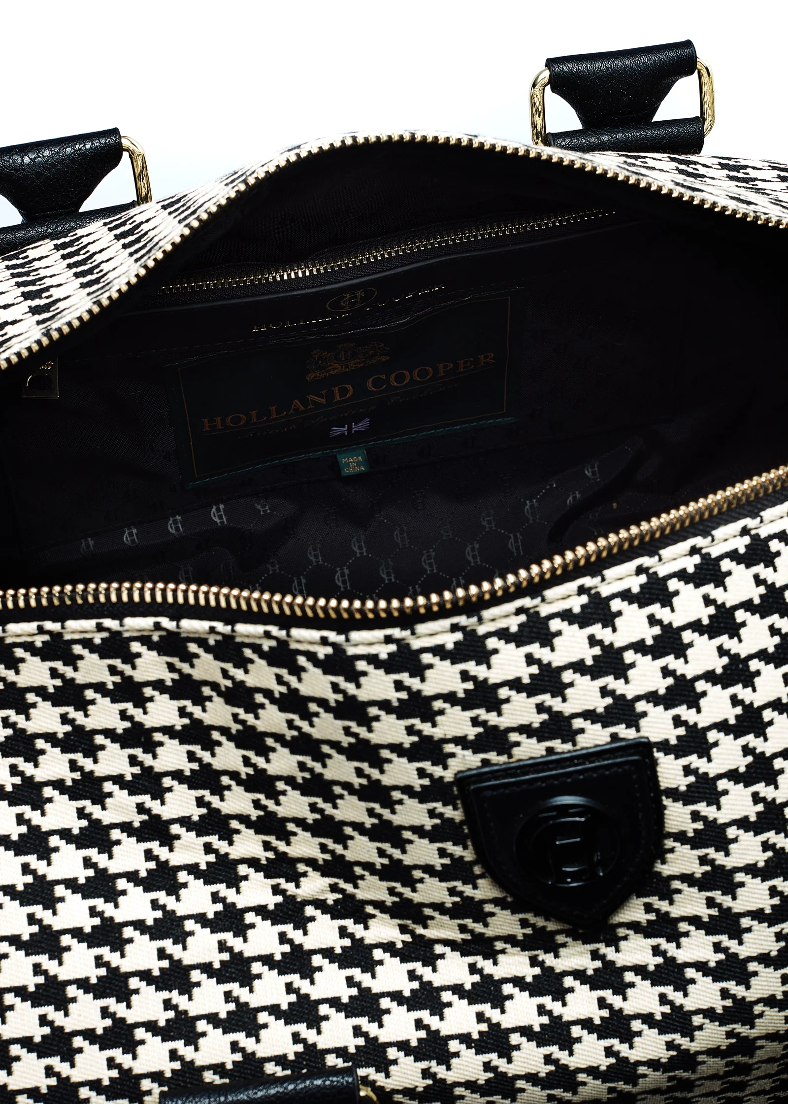 Regency Holdall (Ecru Houndstooth) - Image 13