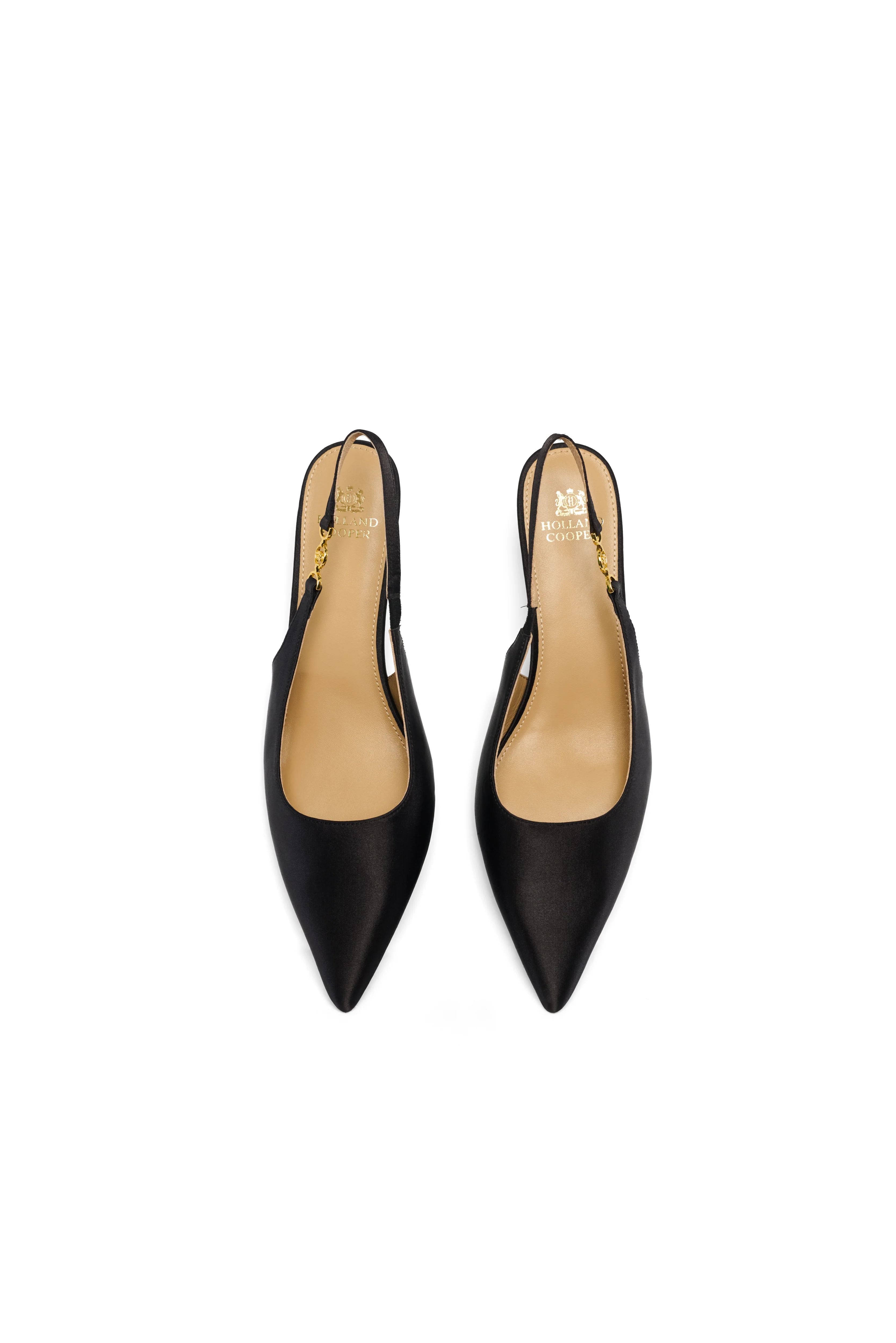 Regency Satin Kitten Heel (Black Satin) - Image 7