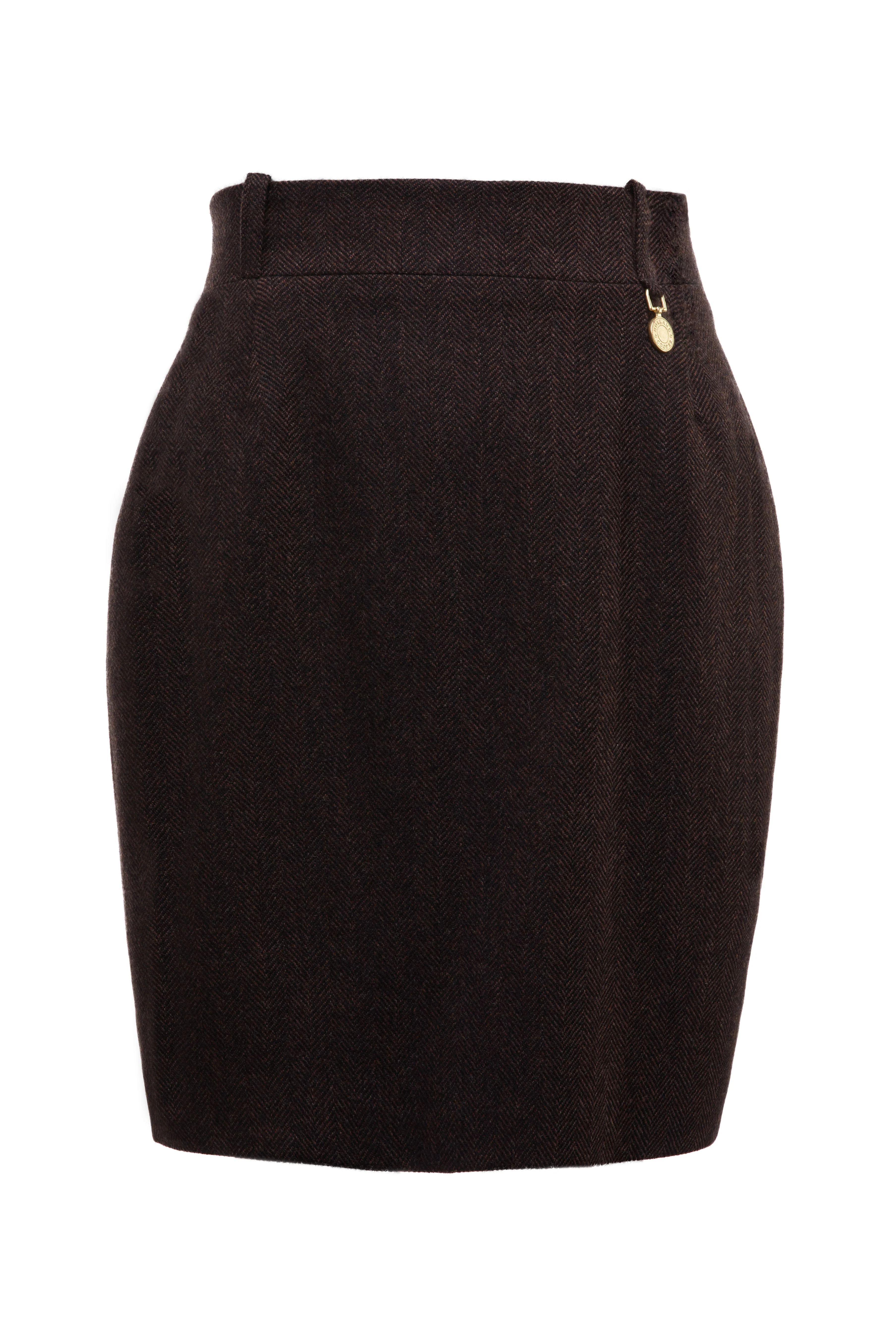 Regency Skirt (Chocolate Herringbone) - Image 5