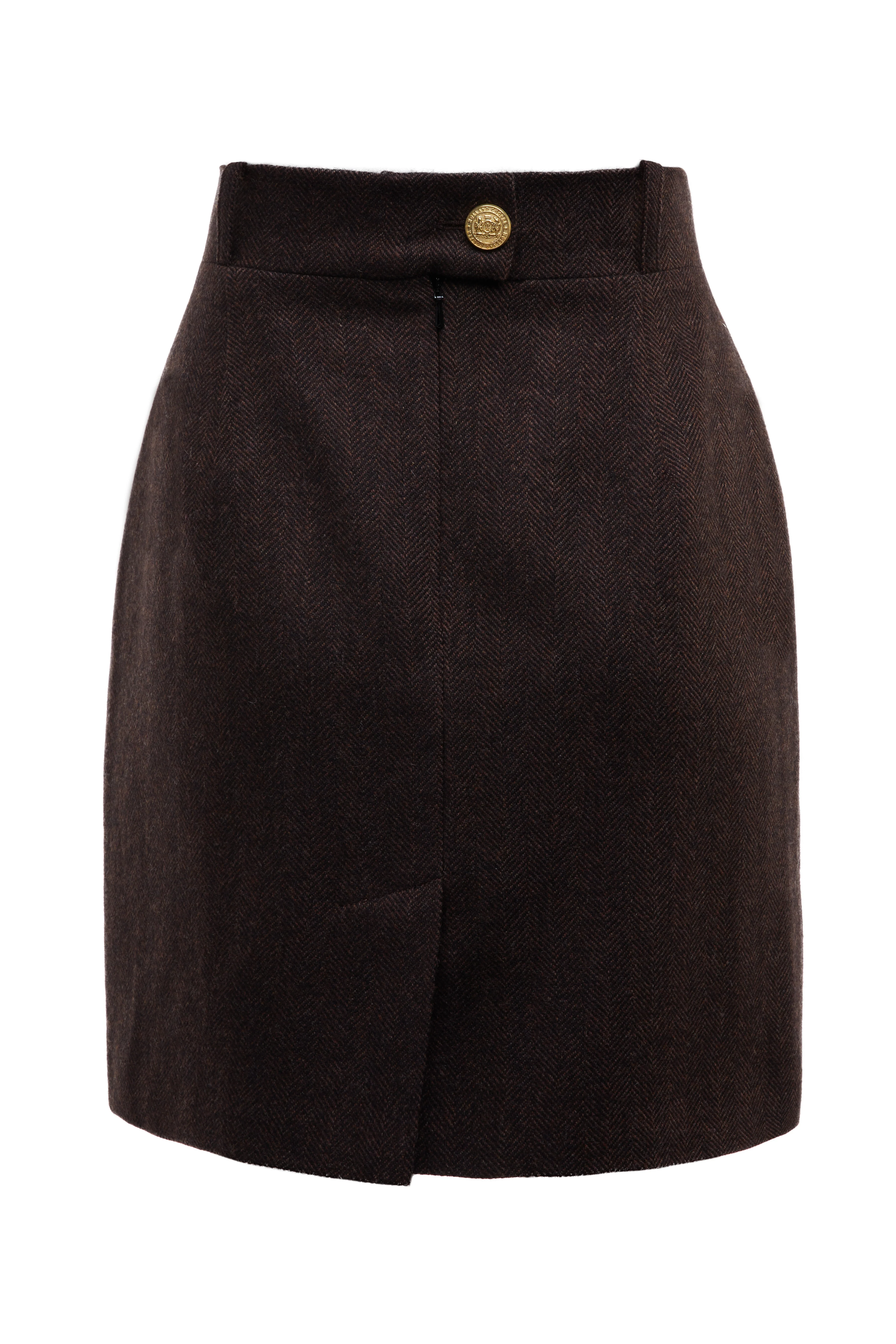 Regency Skirt (Chocolate Herringbone) - Image 6