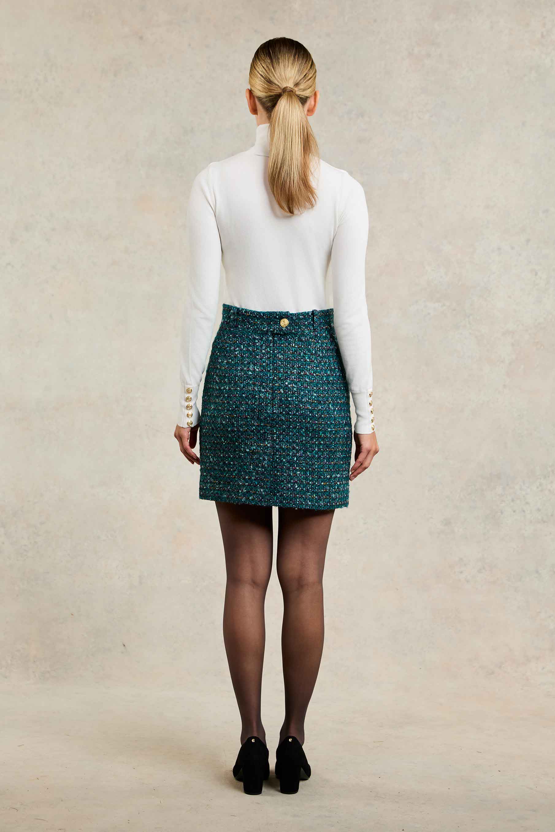 Regency Skirt (Emerald Boucle) - Image 2