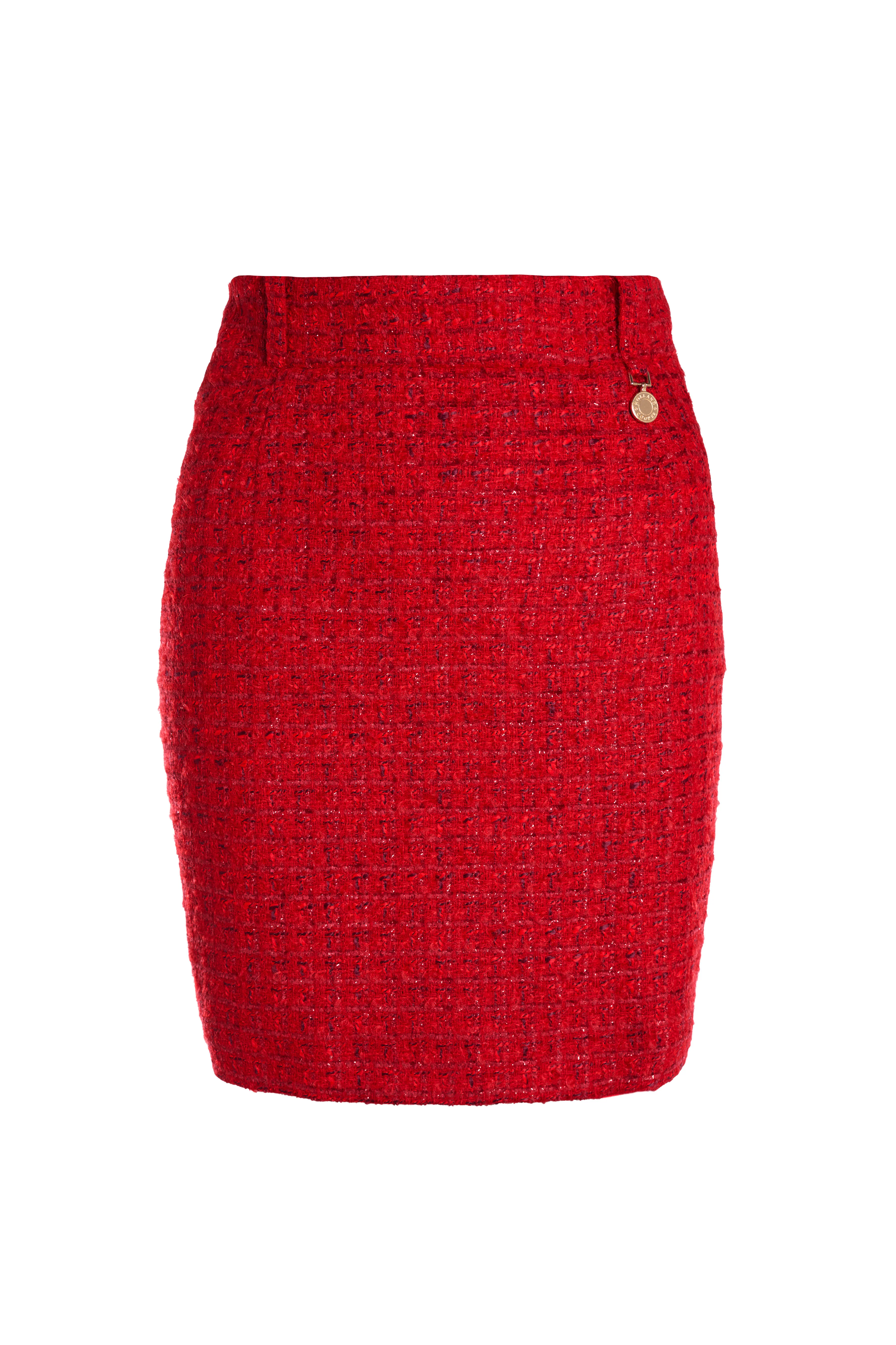 Regency Skirt (Red Boucle) - Image 4