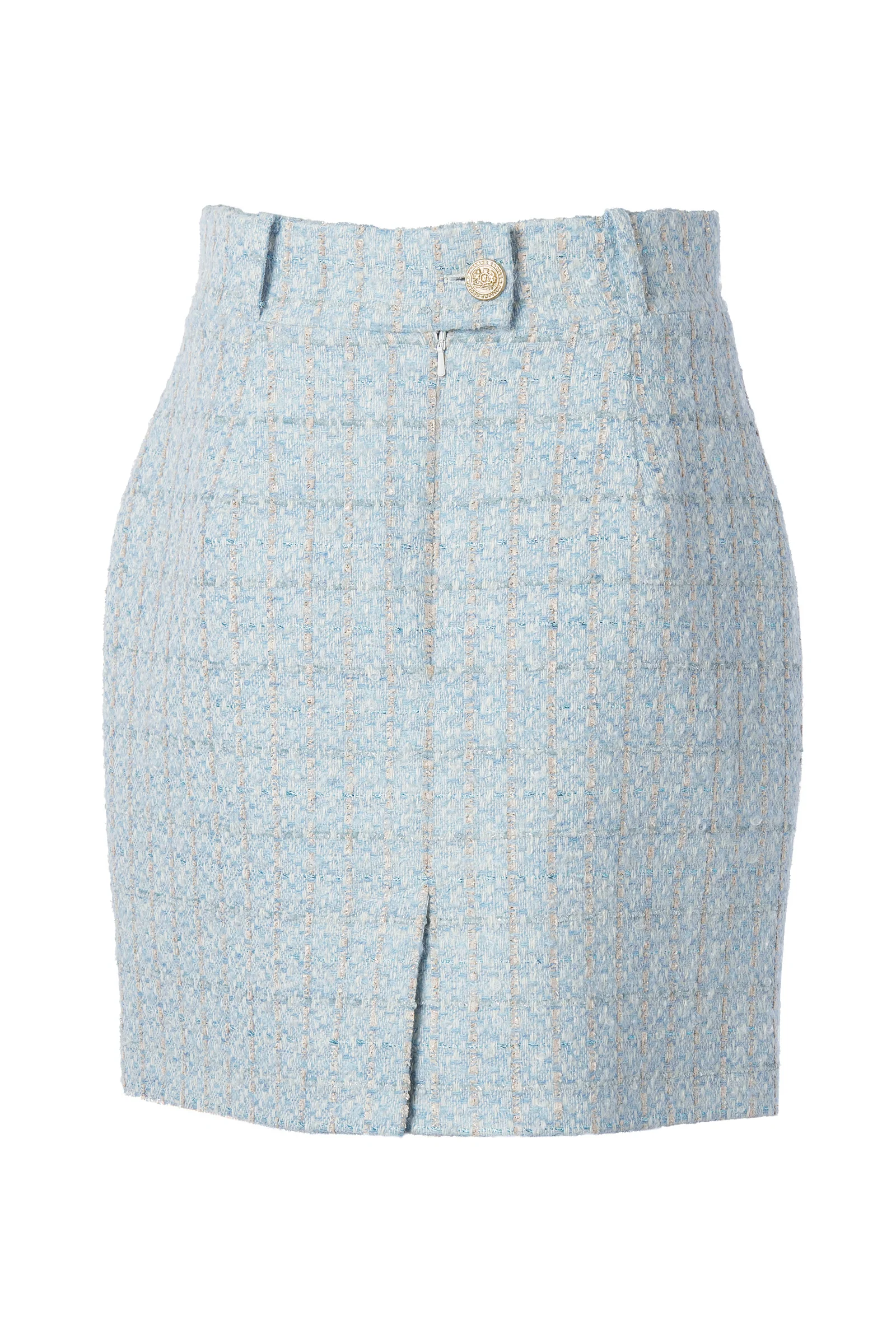 Regency Skirt (Sky Blue Boucle) - Image 7