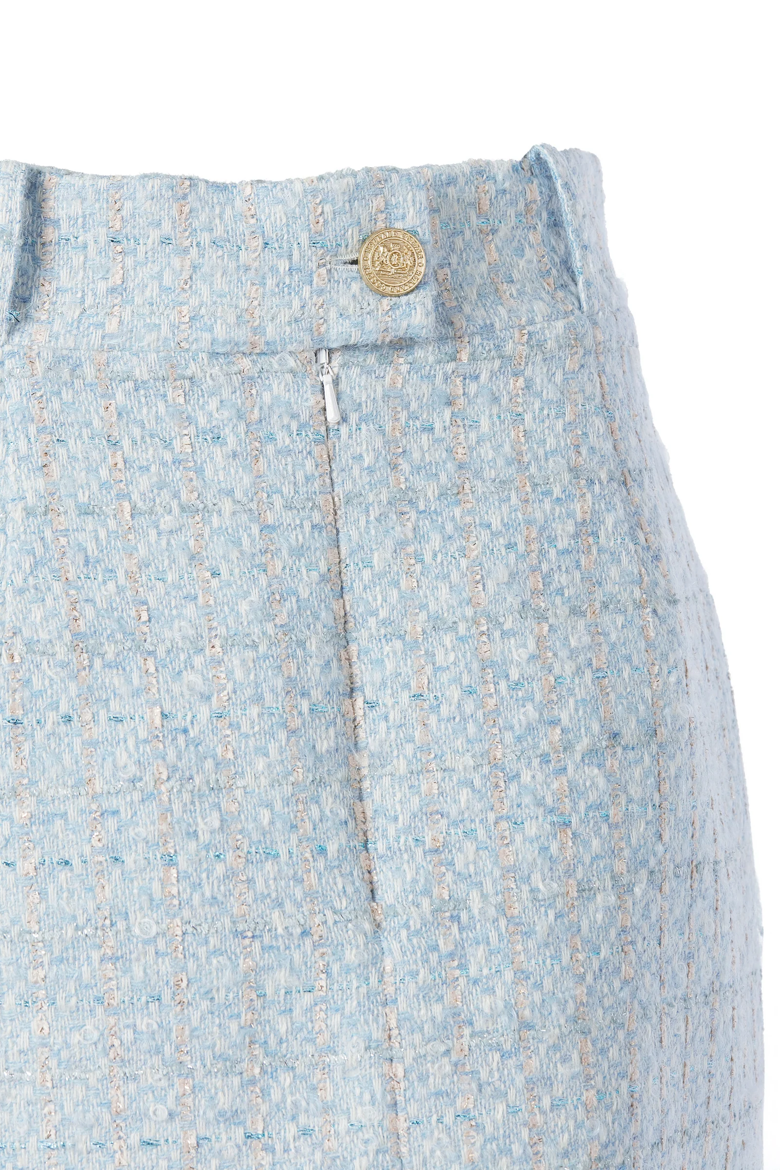 Regency Skirt (Sky Blue Boucle) - Image 9