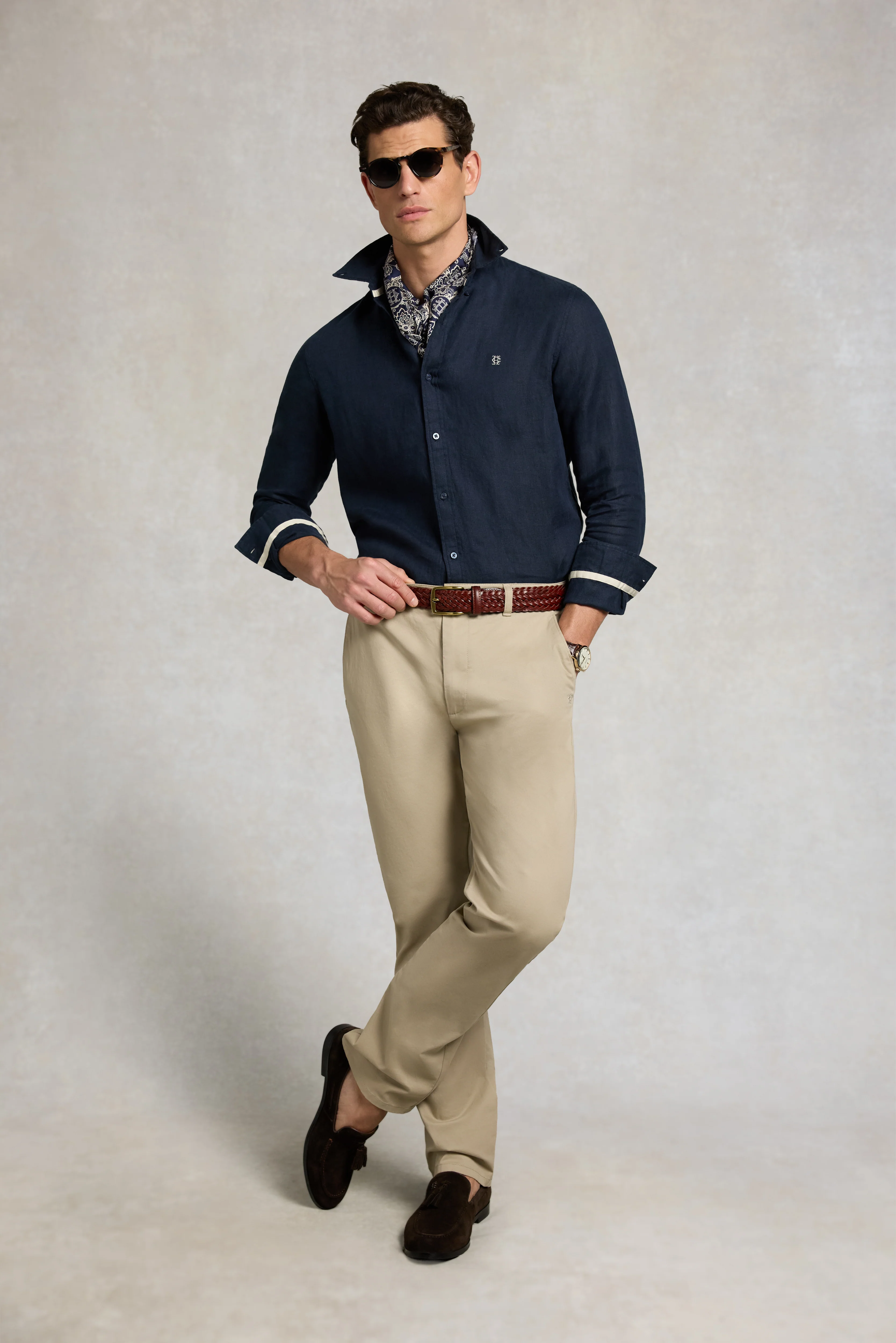 Men's Regular Fit Linen Shirt (Ink Navy) - Image 2