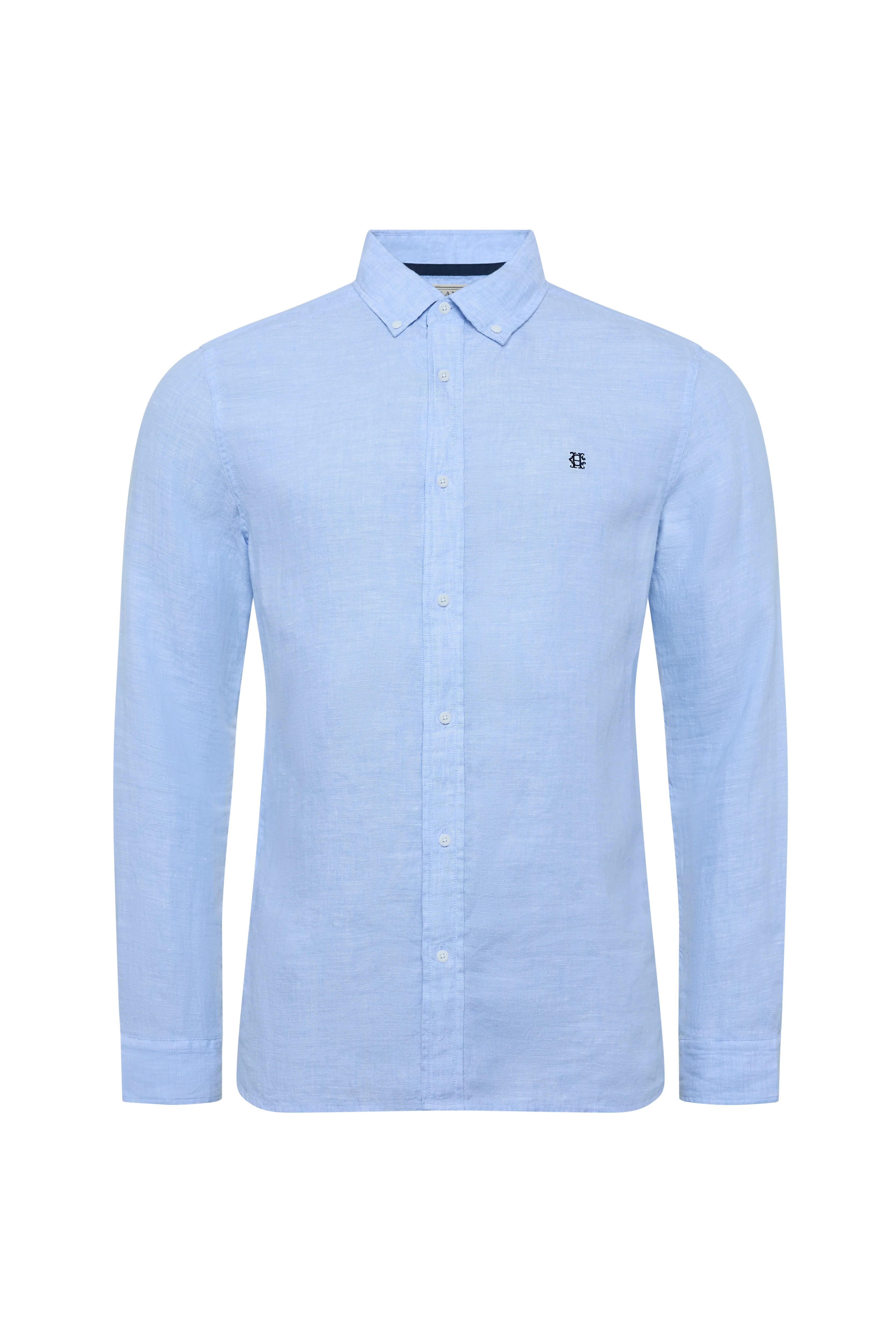 Men's Regular Fit Linen Shirt (Sky Blue) - Image 5