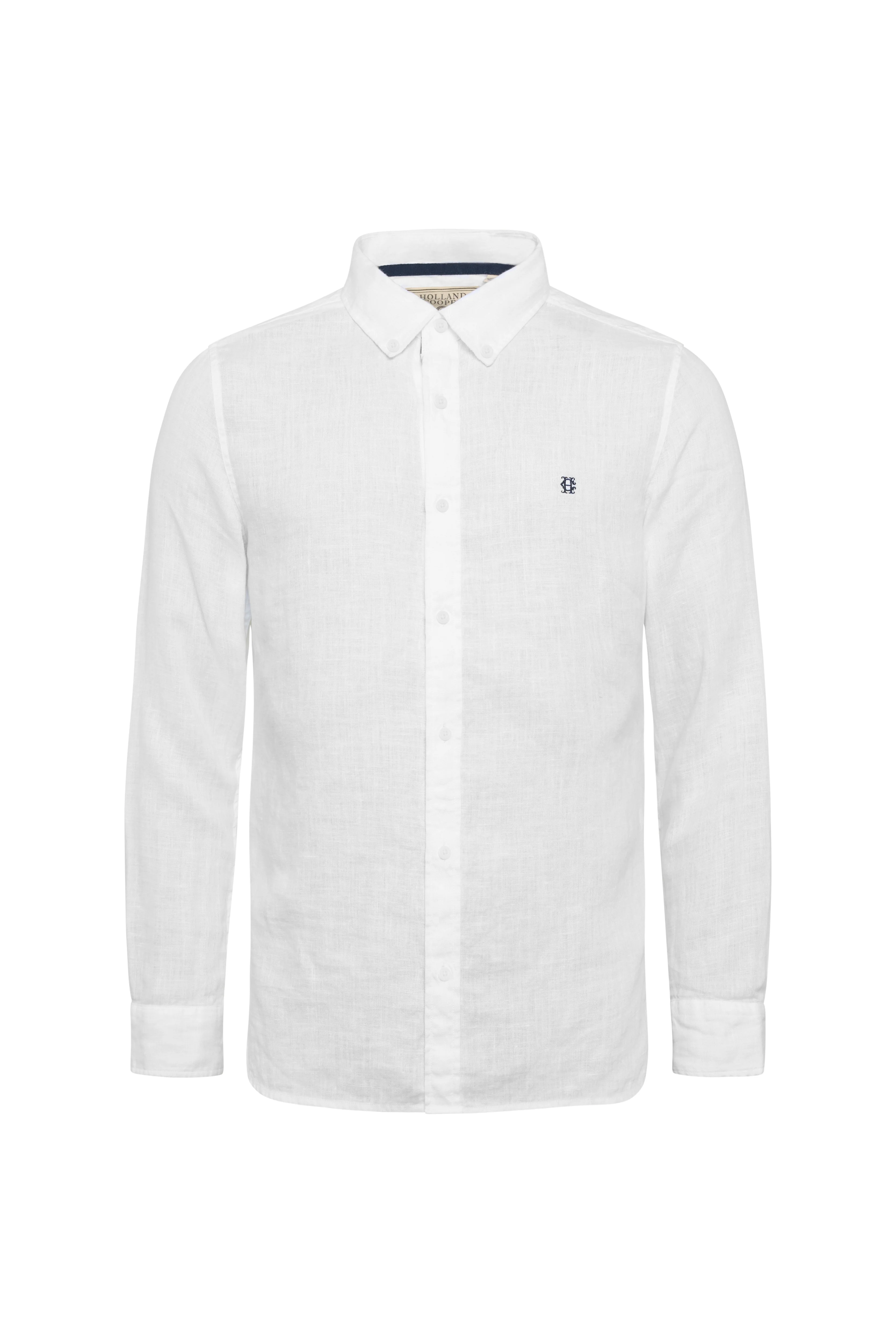 Men's Regular Fit Linen Shirt (White) - Image 4
