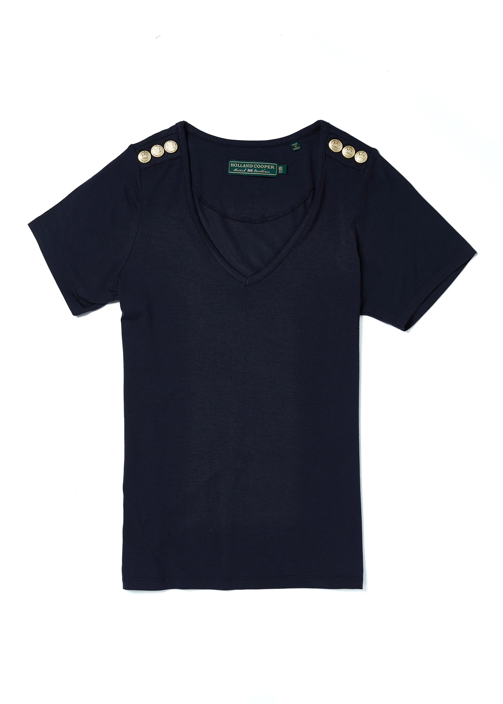 Relax Fit V-Neck Tee (Navy) - Image 4