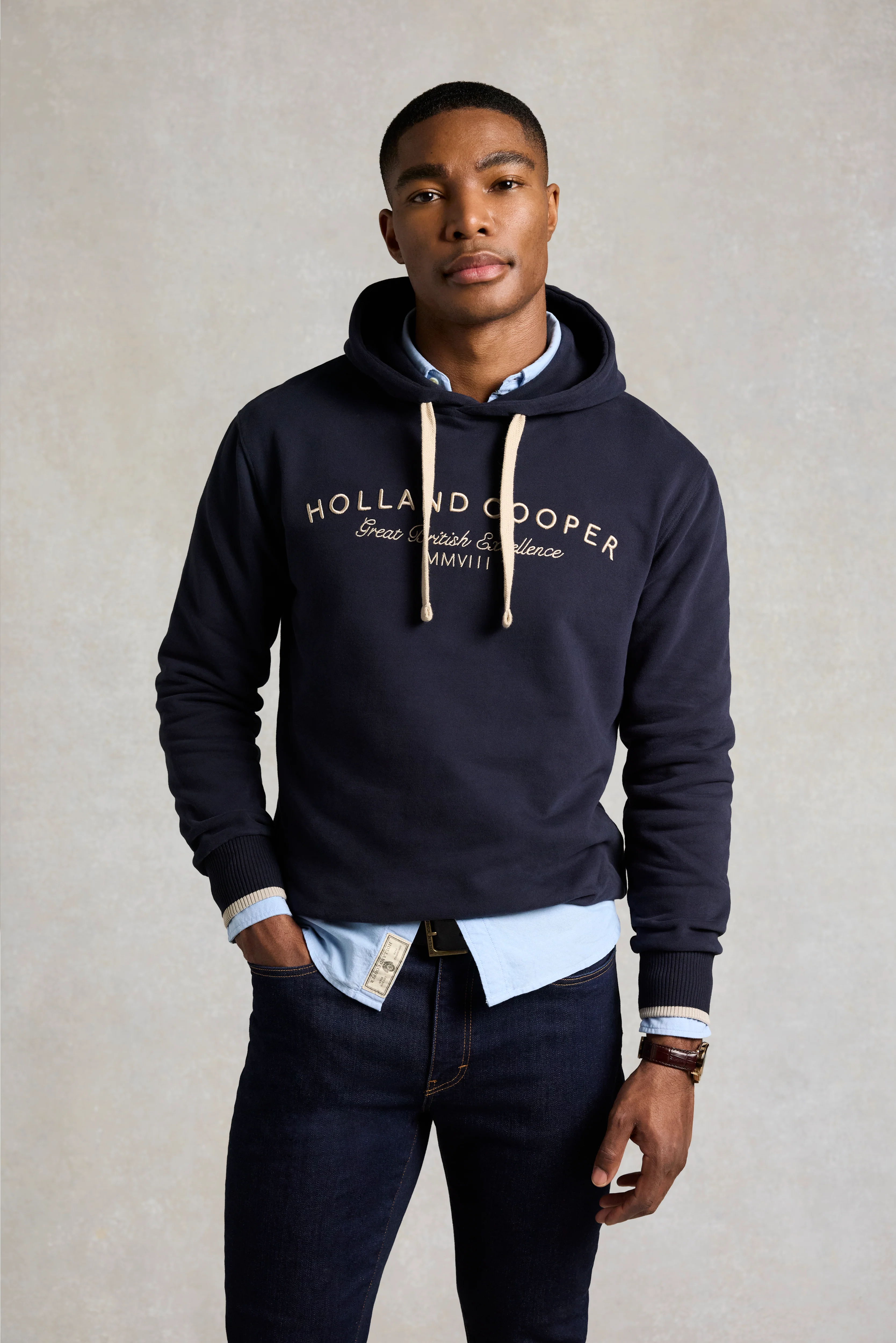 Men's Relaxed Fit Hoodie (Ink Navy)