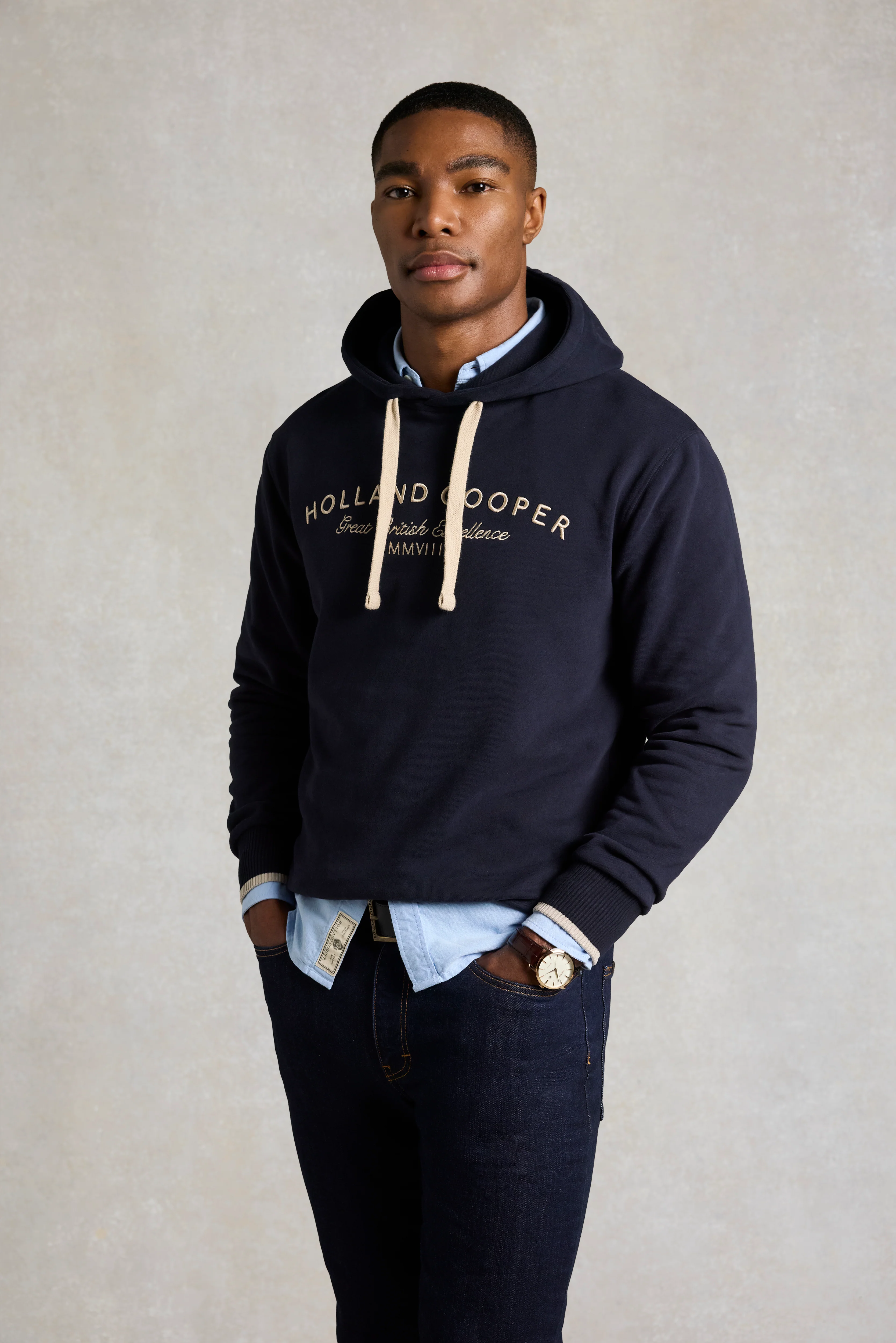 Men's Relaxed Fit Hoodie (Ink Navy) - Image 2