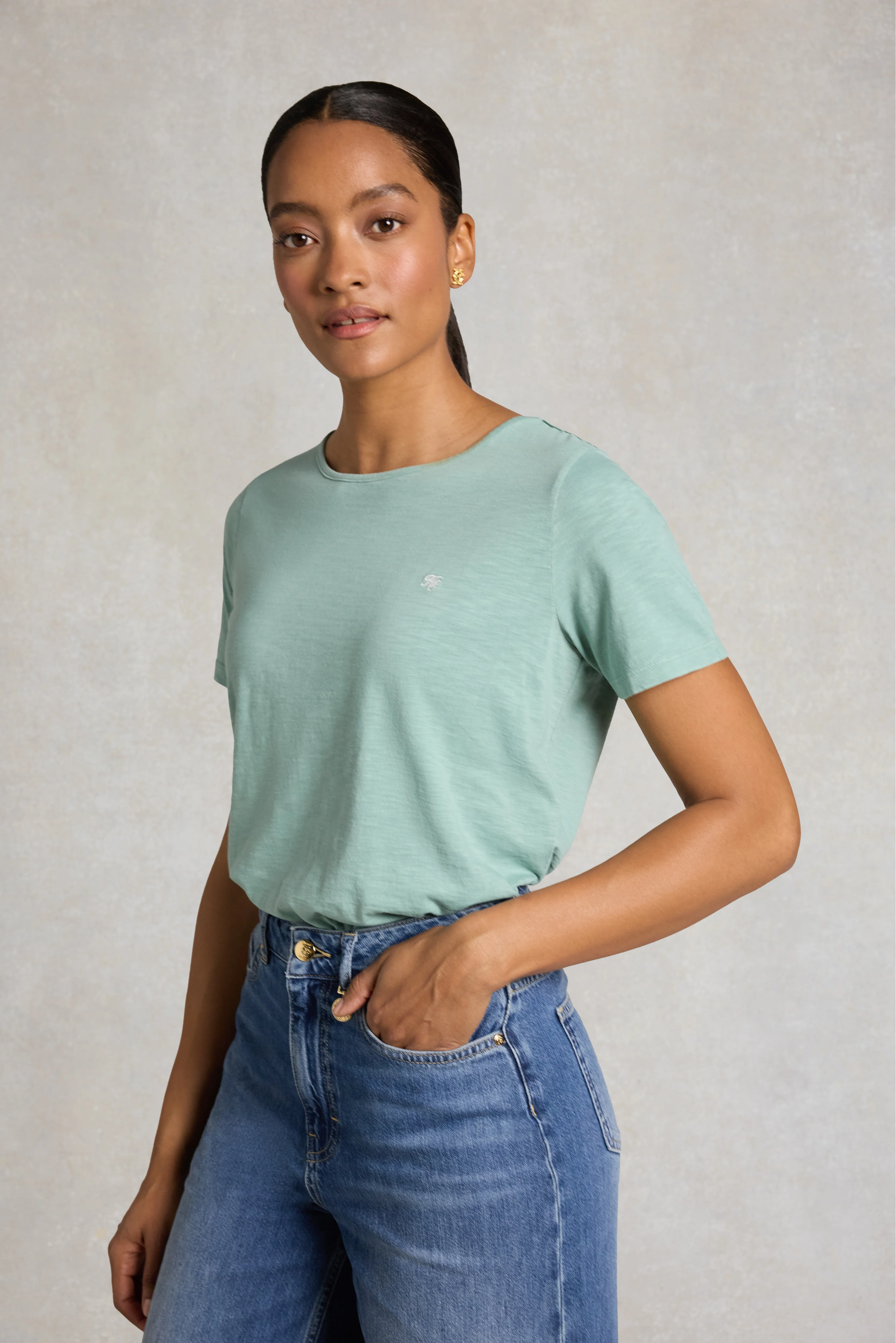 Relaxed Fit Monogram Tee (Mint)