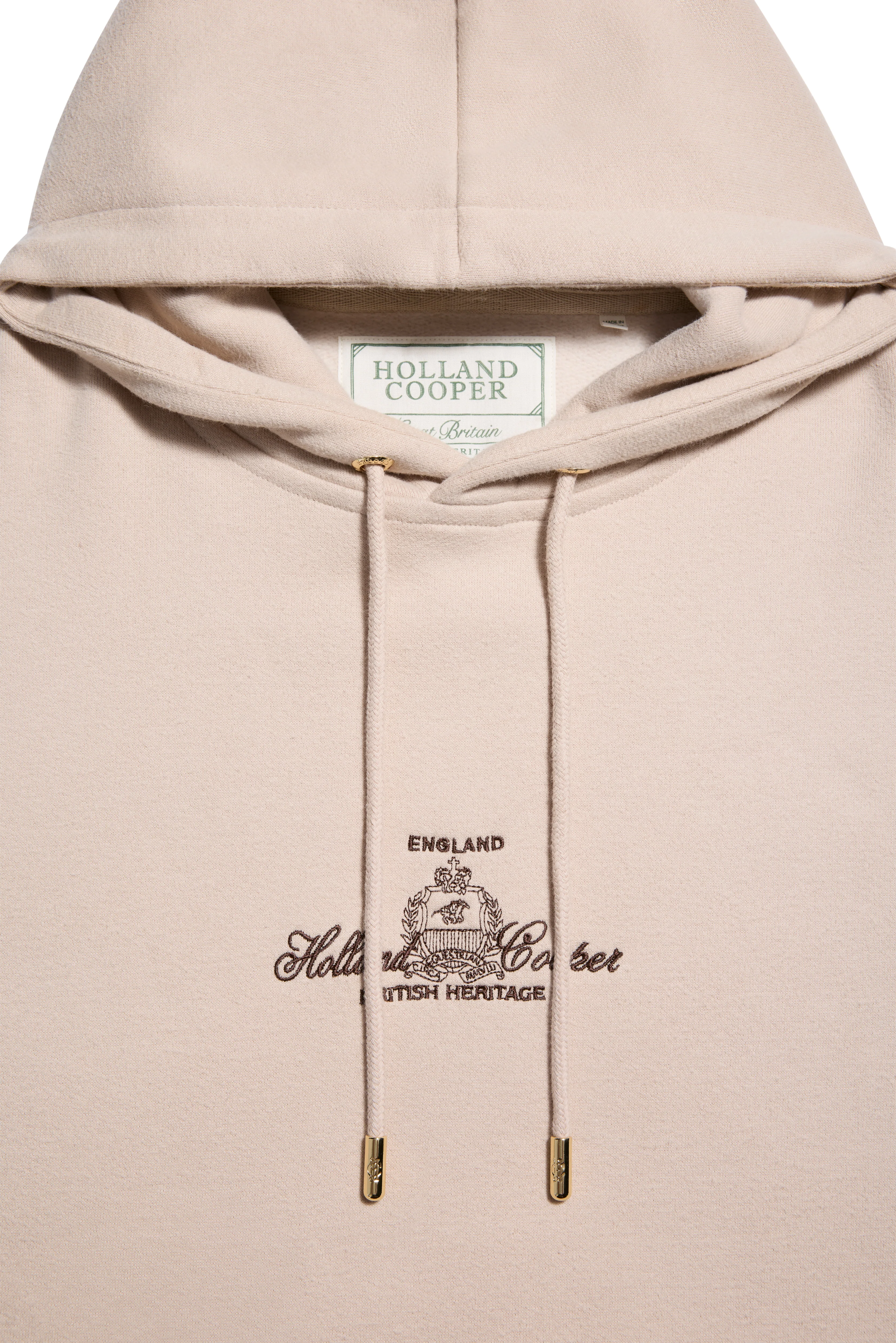 Relaxed Fit Script Hoodie (Stone) - Image 6