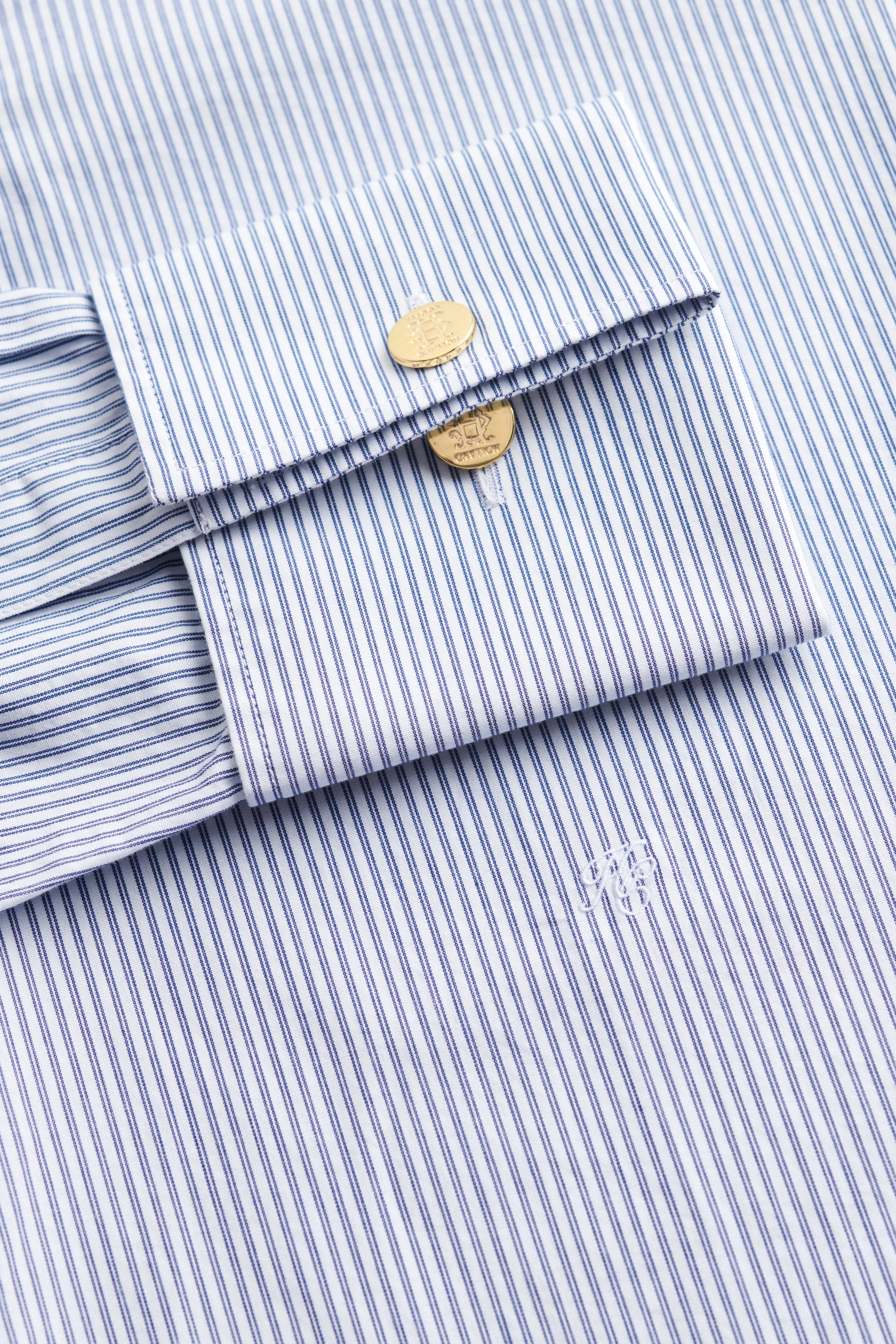 Relaxed Fit Shirt (Fine Navy Double Stripe) - Image 7