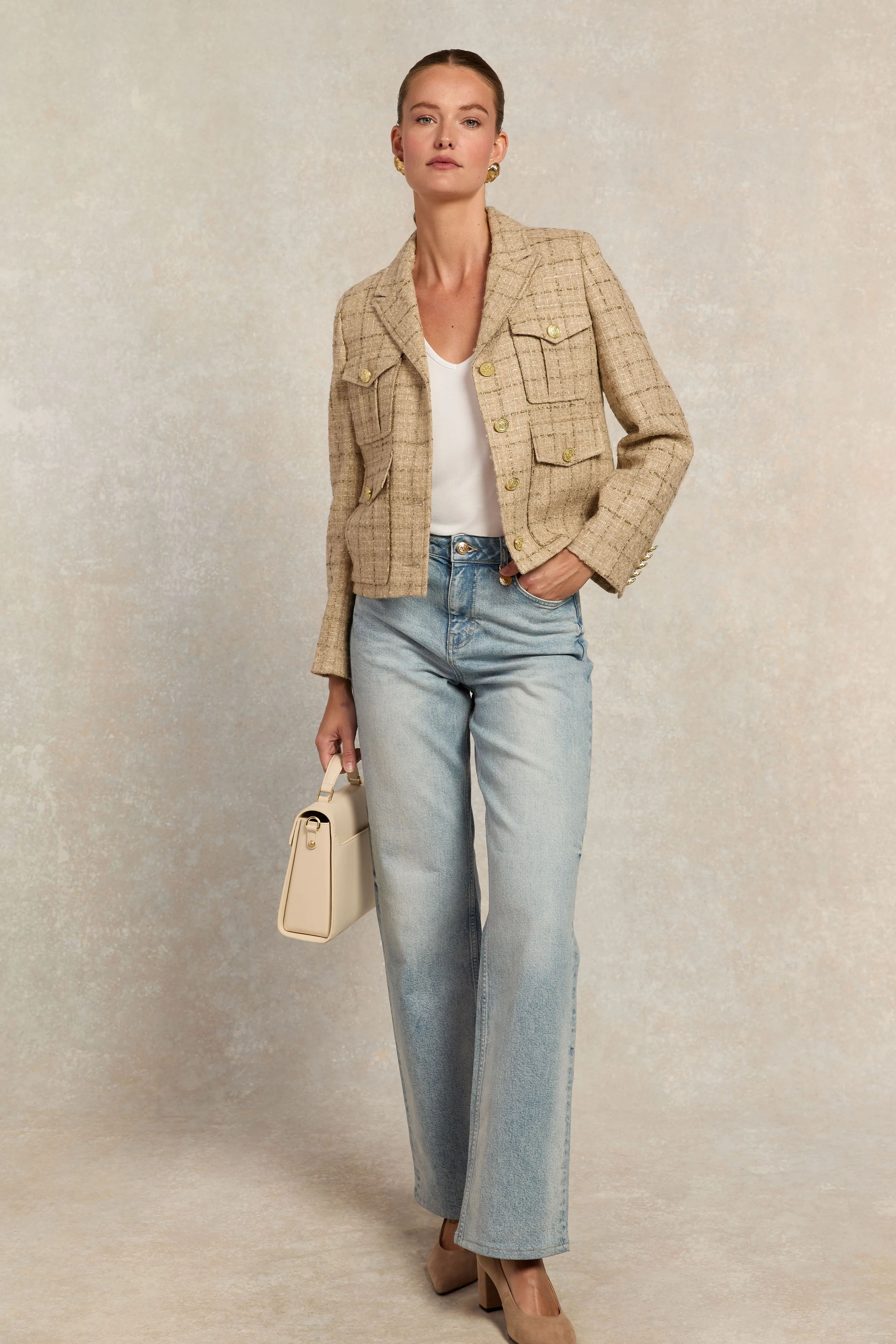 Richmond Jacket (Camel Sparkle Tweed) - Image 3