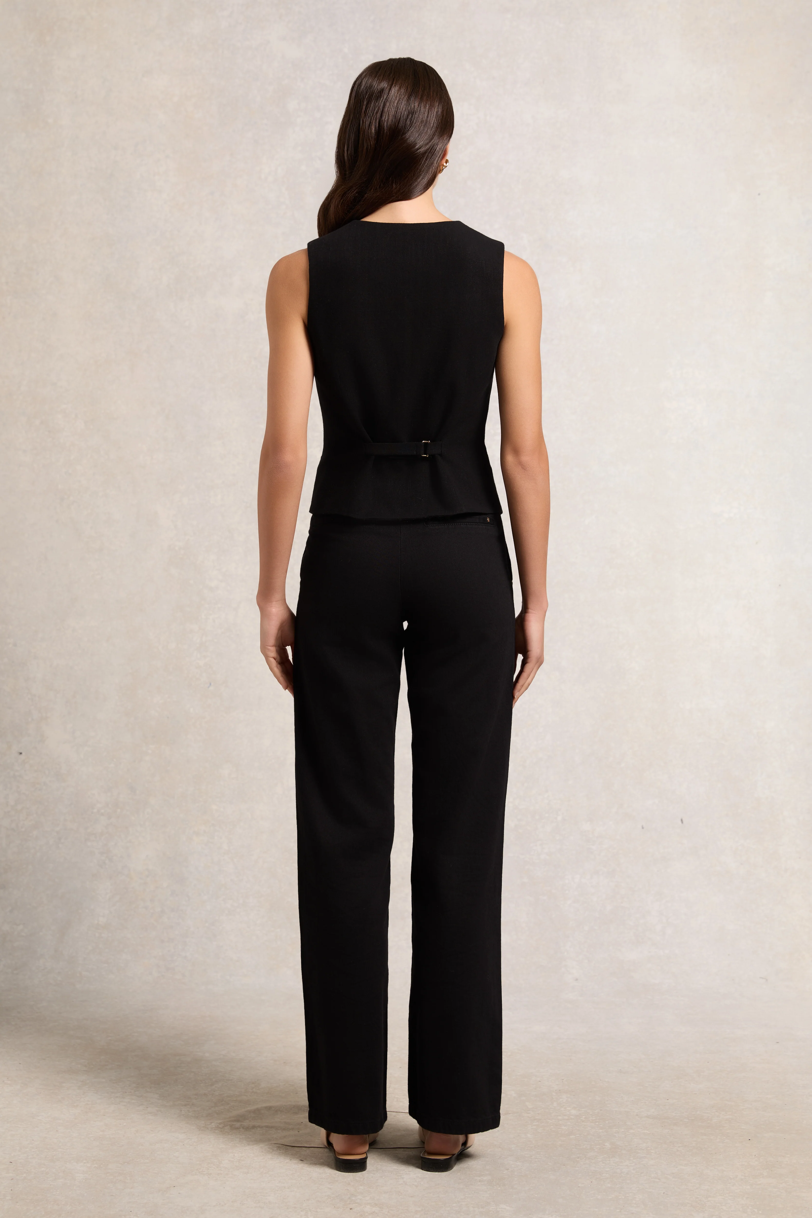Richmond Waistcoat (Black Linen) - Image 5