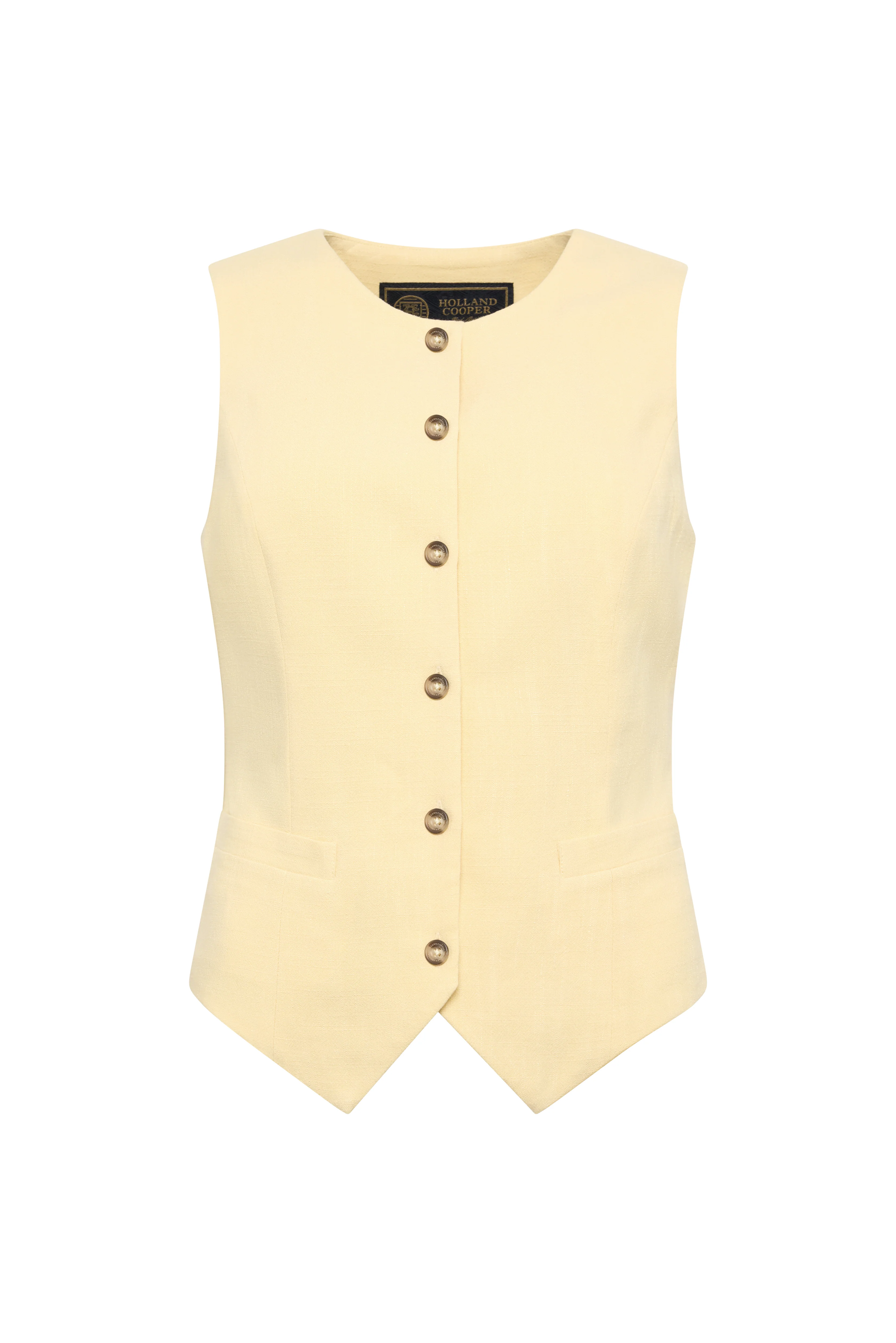 Richmond Waistcoat (Lemon Linen) - Image 6